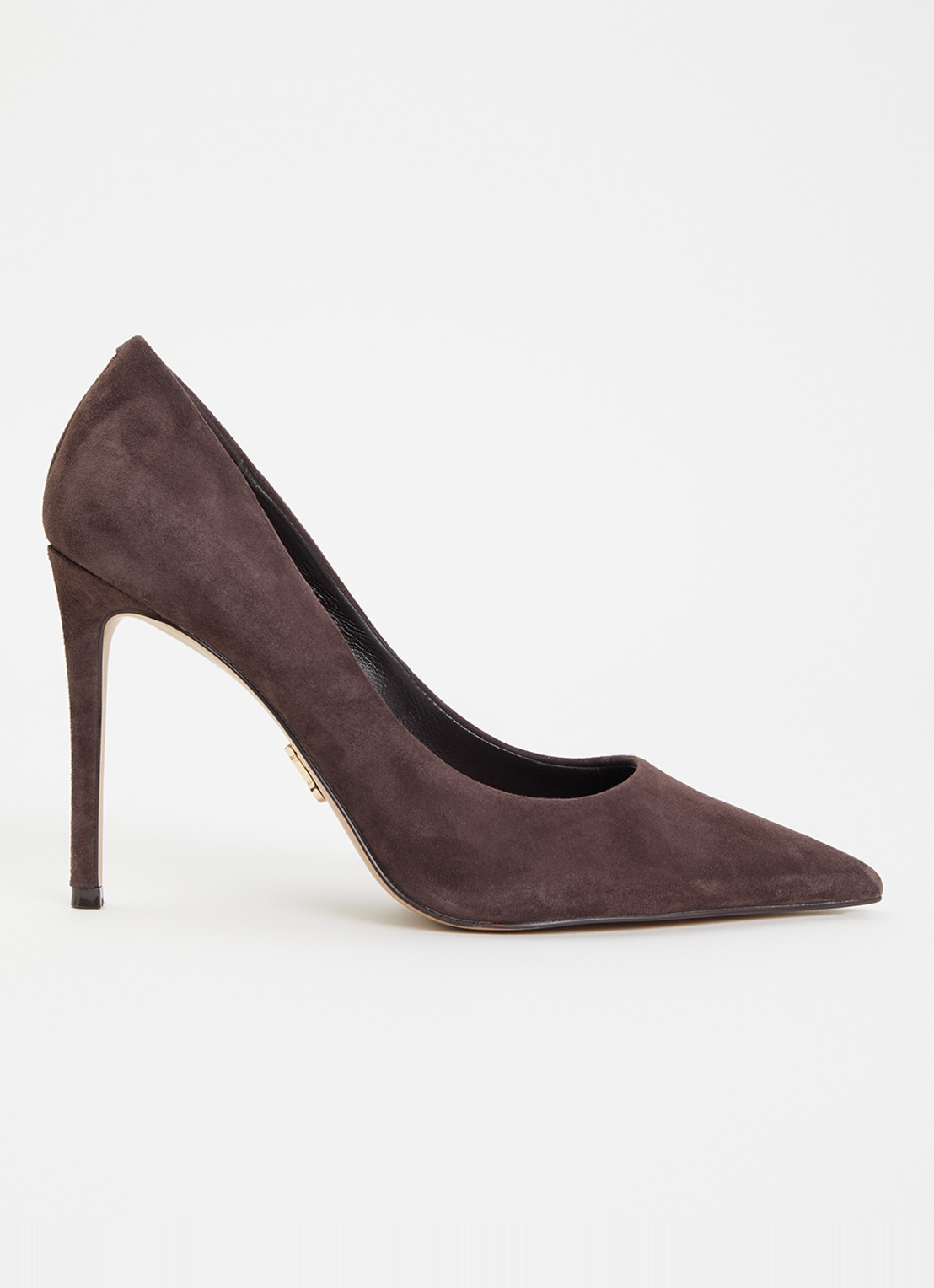 Steve Madden Thrive pump van suède - voorkant donkerbruin