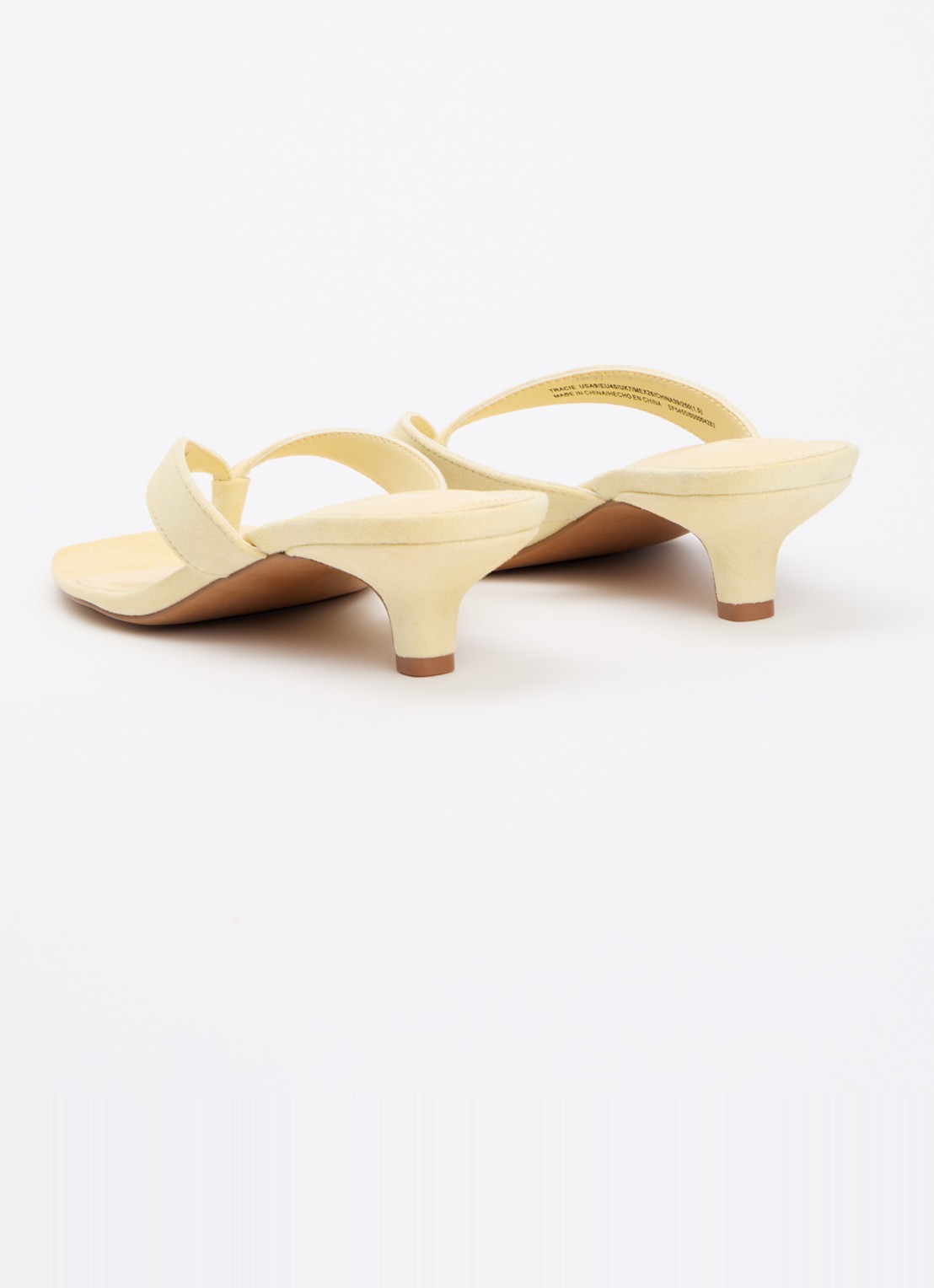 Steve Madden Tracie sandalette van suède - achterkant 2 lichtgeel