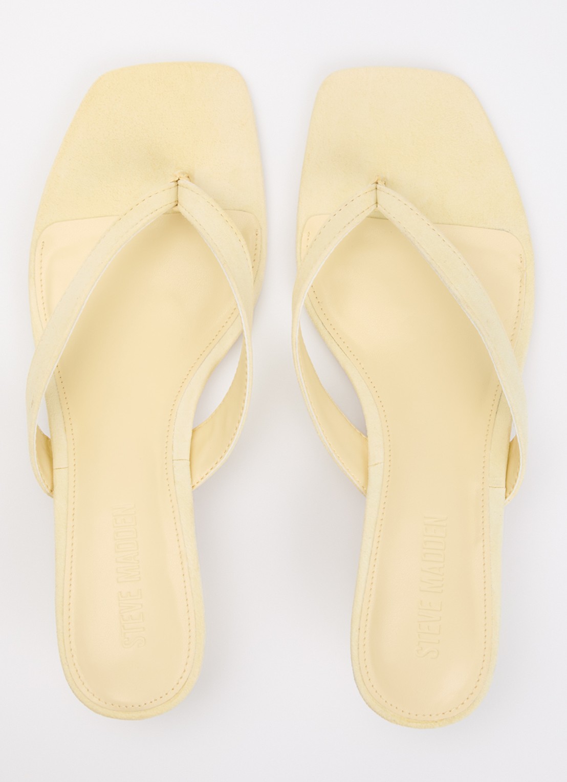 Steve Madden Tracie sandalette van suède - detail 4 lichtgeel