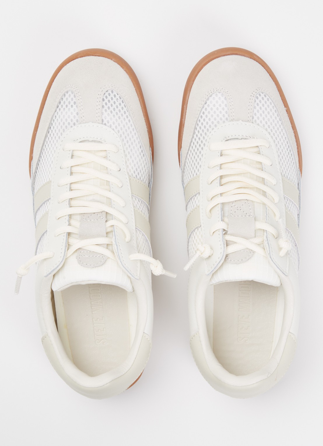 Steve Madden Verdict sneaker met suède details - detail 3 wit