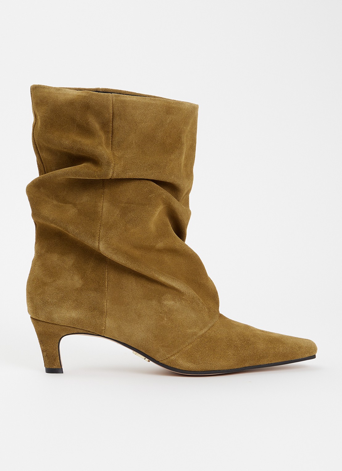 Steve Madden Vexa enkellaarsje van suède - voorkant camel