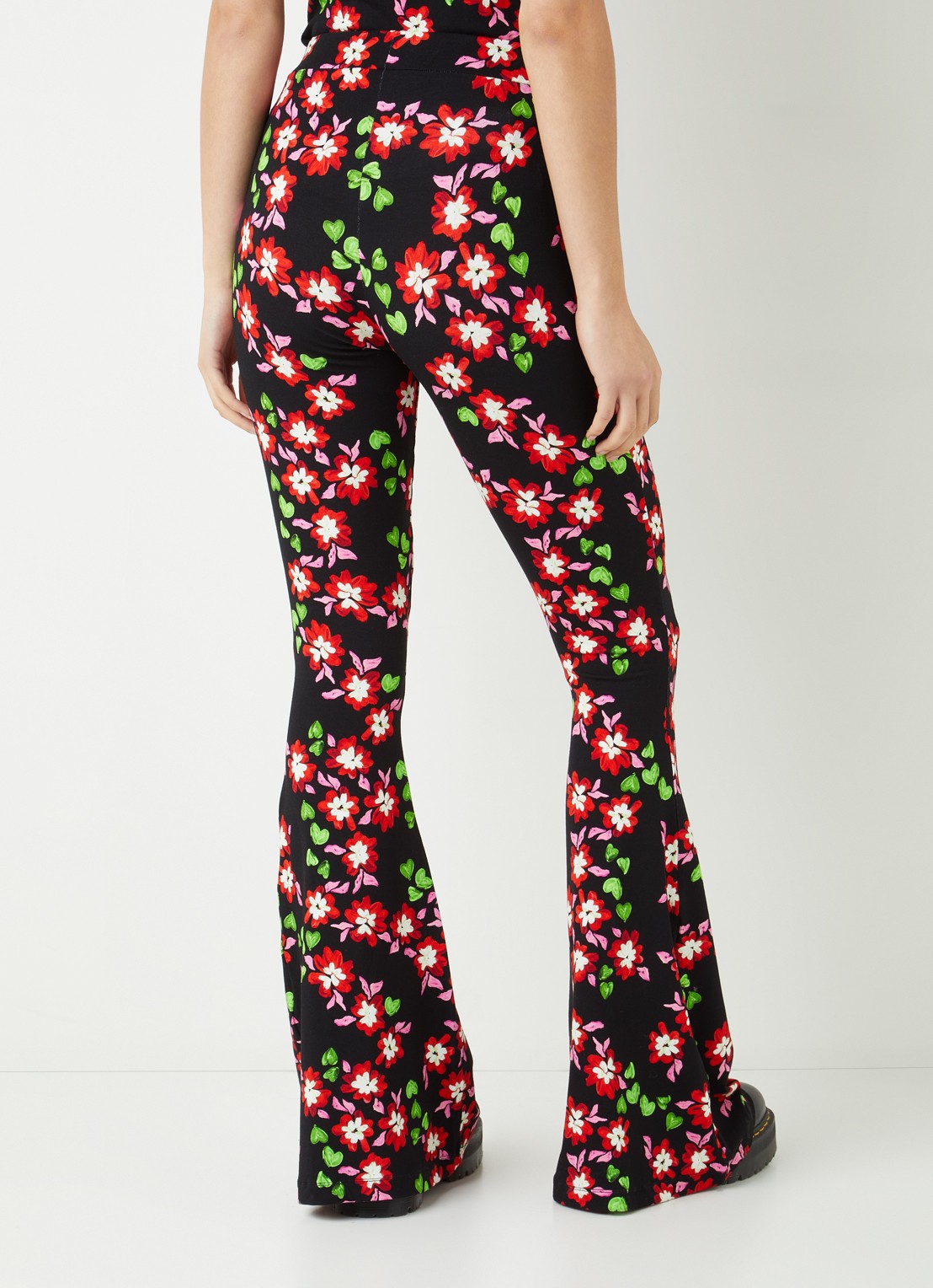 Stieglitz Althaea high waist flared fit legging in viscoseblend - achterkant 3 zwart