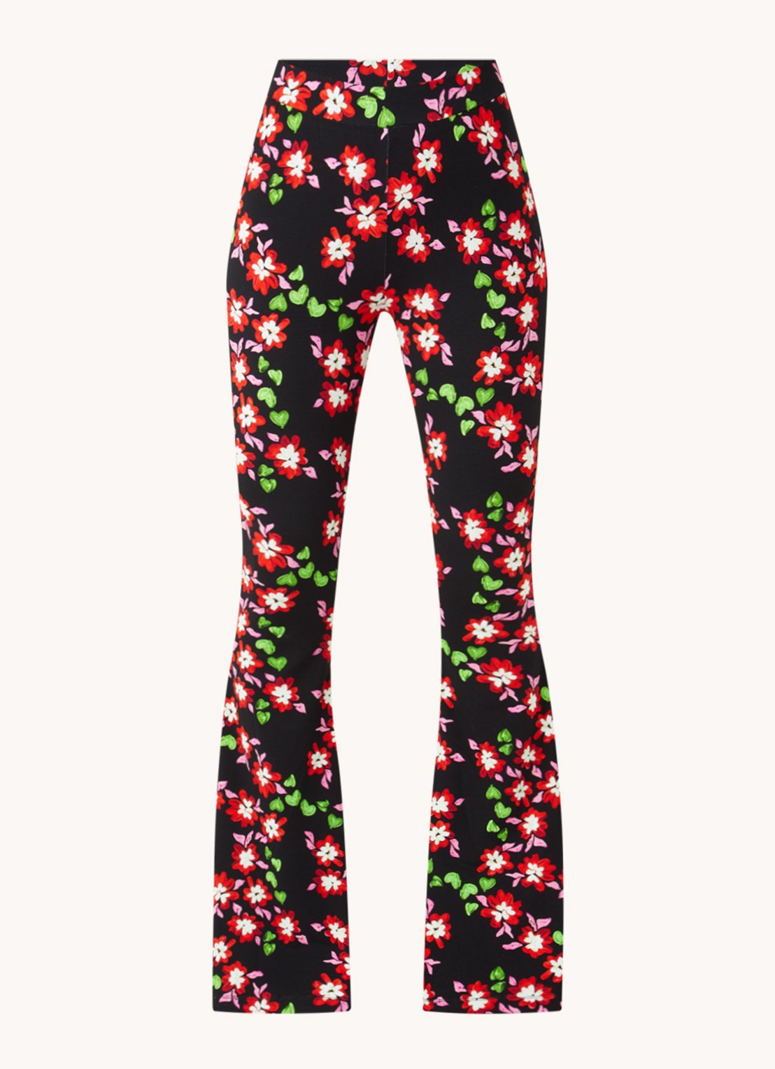 Stieglitz Althaea high waist flared fit legging in viscoseblend - voorkant zwart