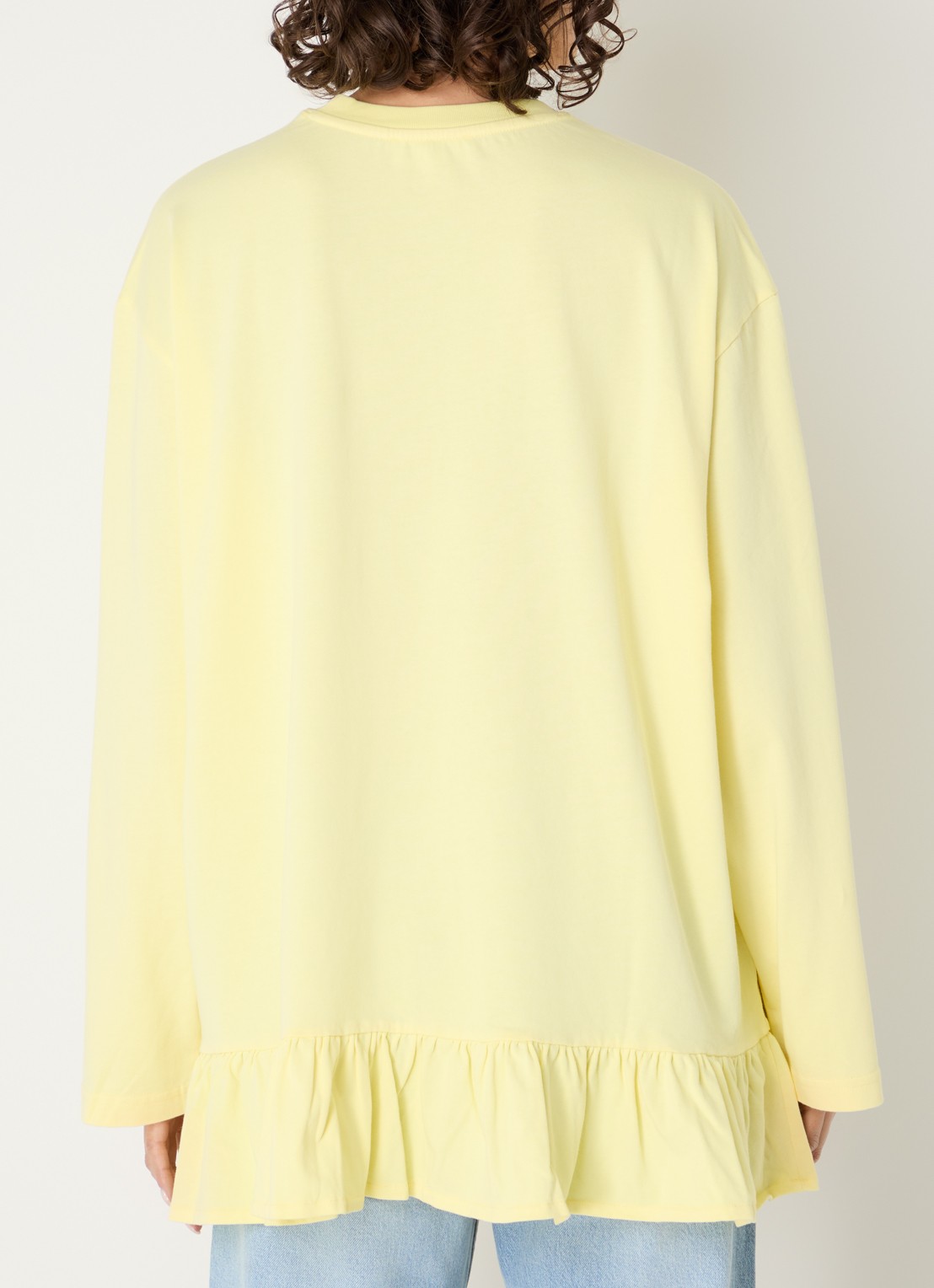 Stieglitz Brisa longsleeve met logo en volant - achterkant 4 geel