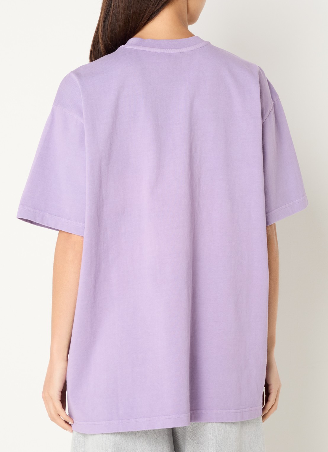 Stieglitz Claudia oversized T-shirt met logoprint - achterkant 4 paars