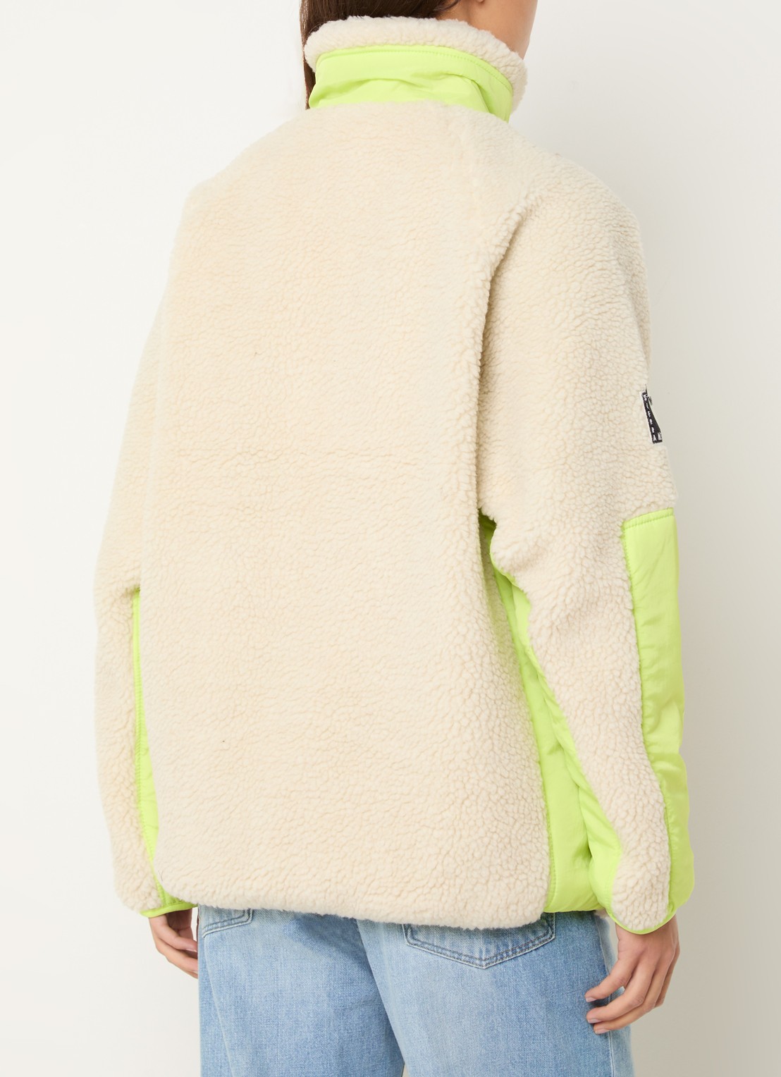 Stieglitz Devante jack van teddy met klepzakken en logoborduring - achterkant beige