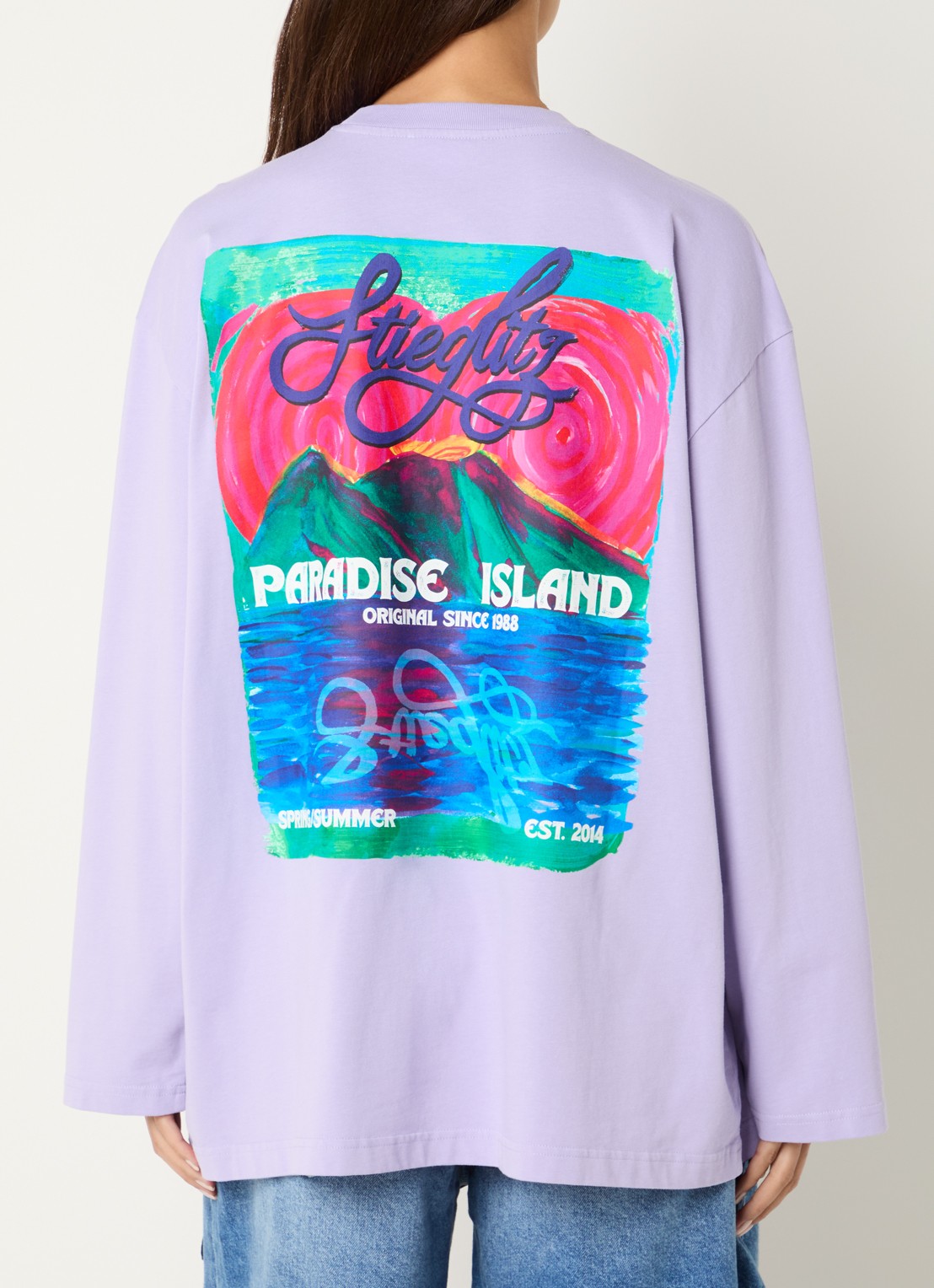Stieglitz Fanna longsleeve met logo- en backprint - detail 3 paars