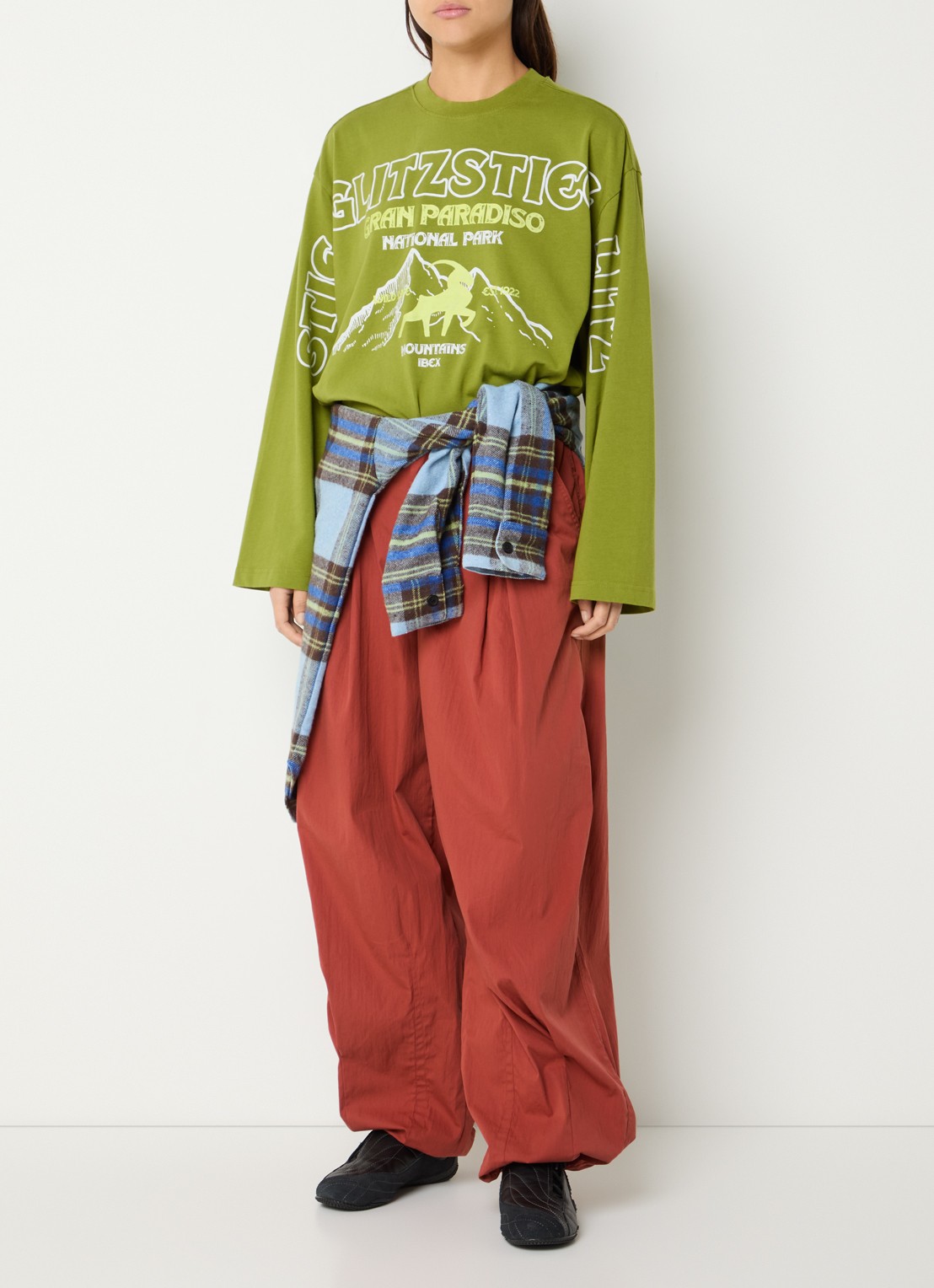 Stieglitz Gineva longsleeve met print - voorkant 2 groen
