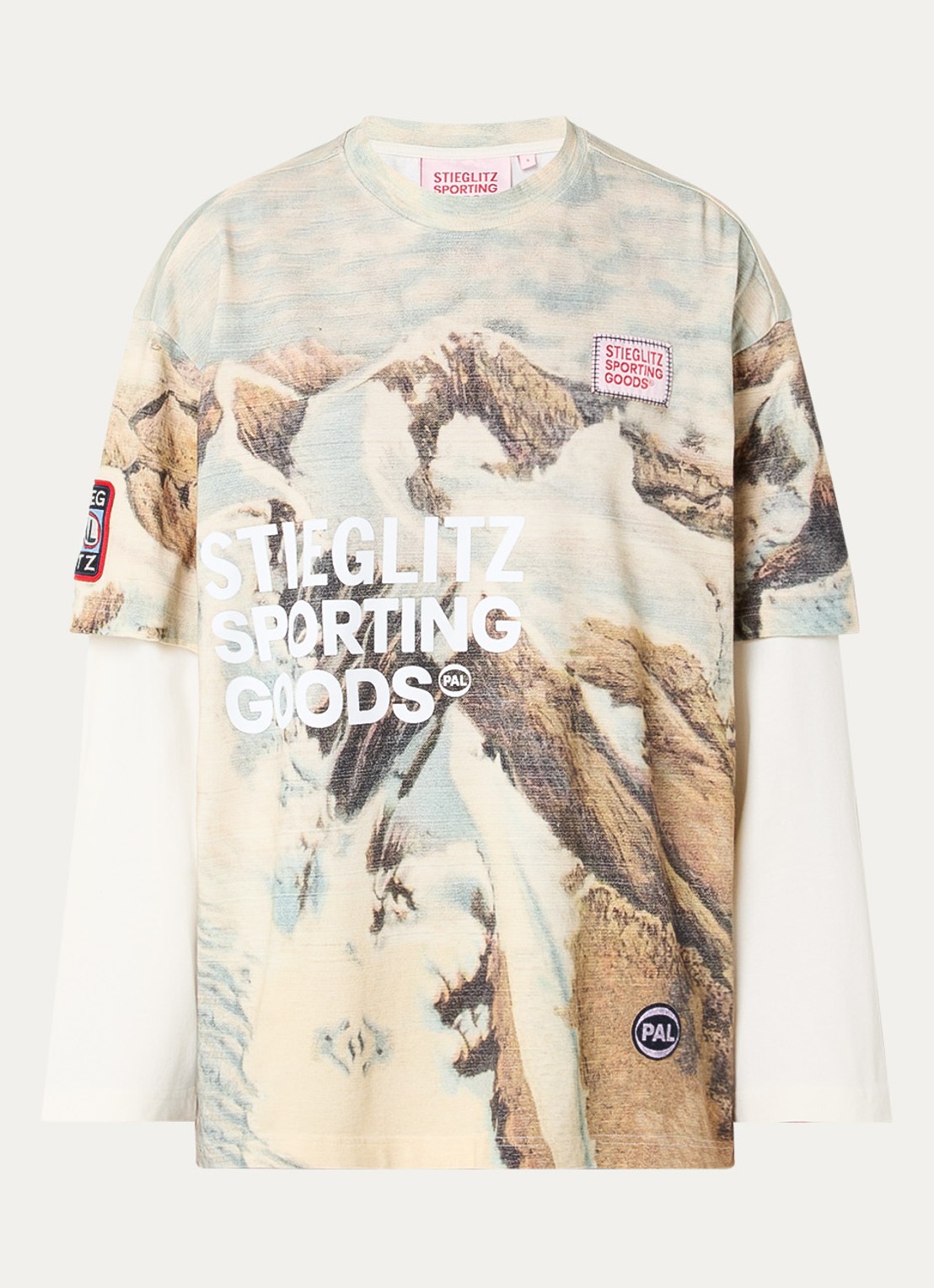 Stieglitz Jacy longsleeve met print - voorkant 3 beige