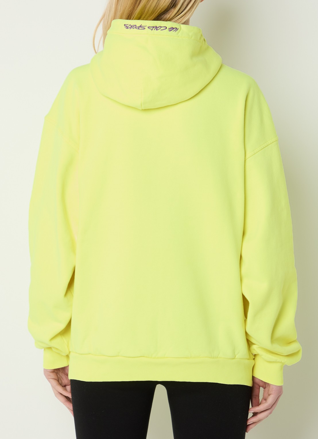 Stieglitz Lena sweatvest met logoborduring - achterkant geel
