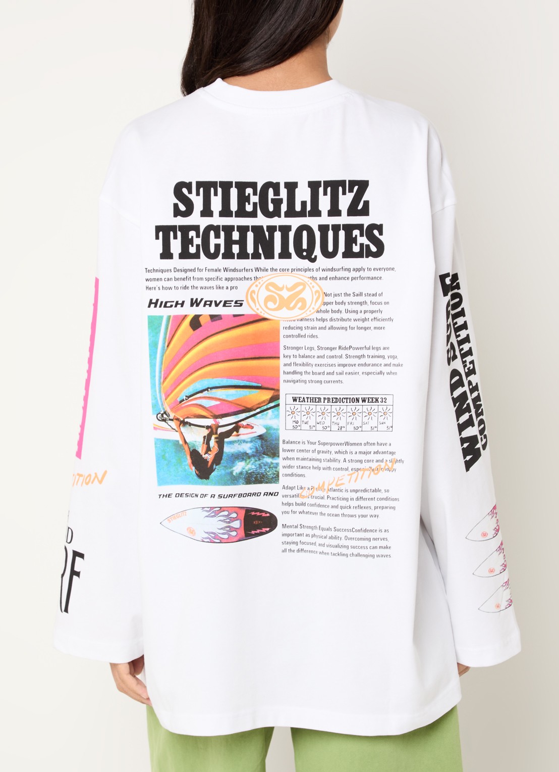 Stieglitz Monica longsleeve met front- en backprint - detail 2 wit