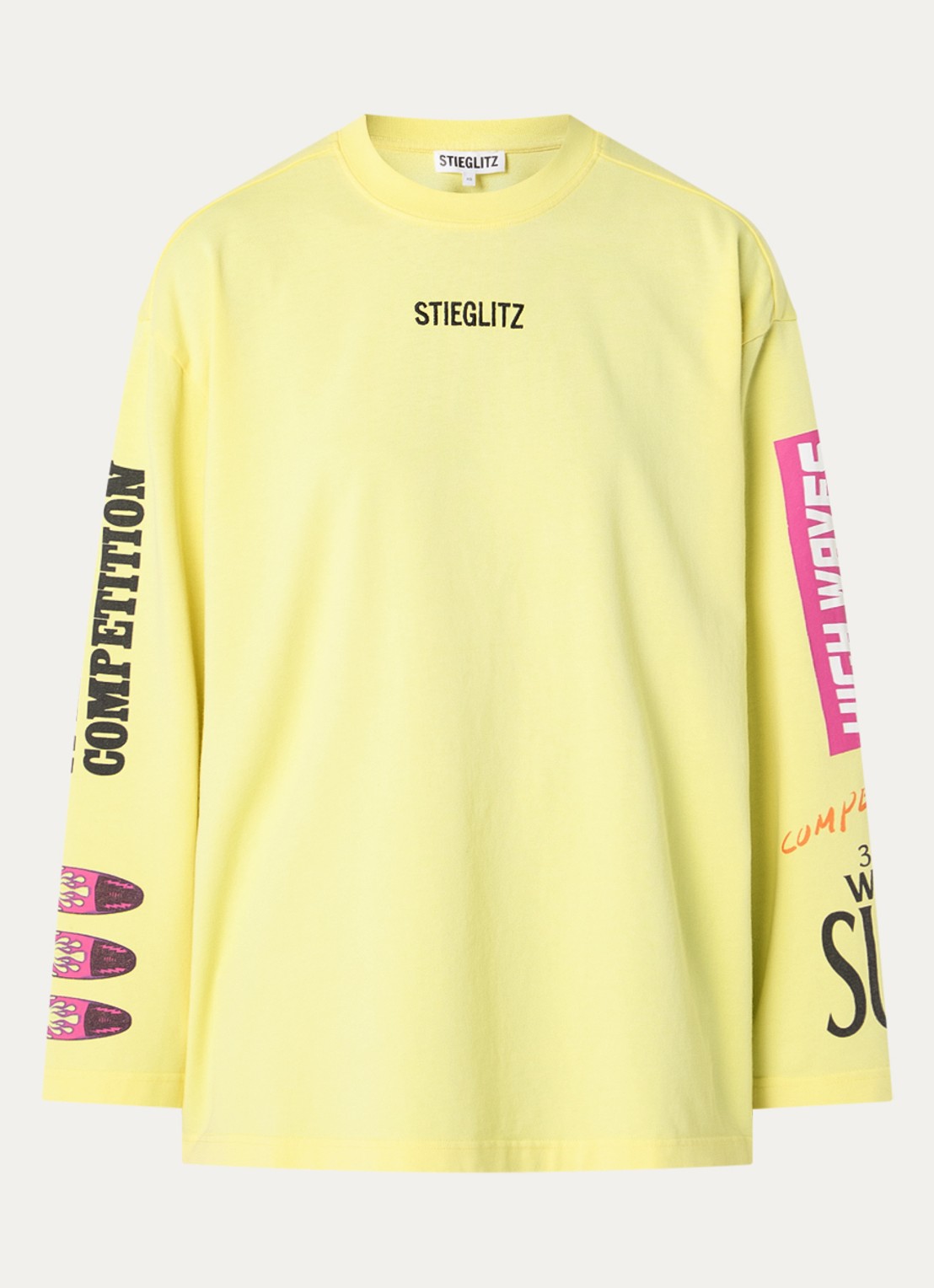 Stieglitz Monica longsleeve met logo- en backprint - voorkant roze
