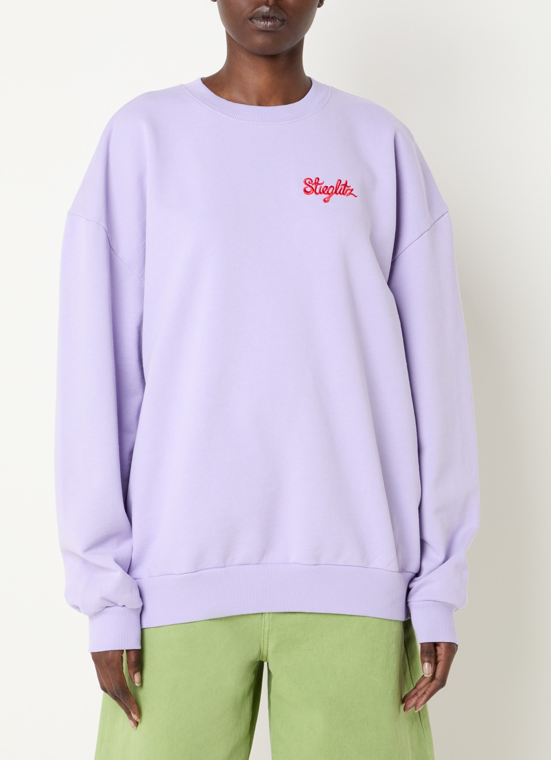 Stieglitz Senna sweater met logo- en backprint - achterkant 4 lila