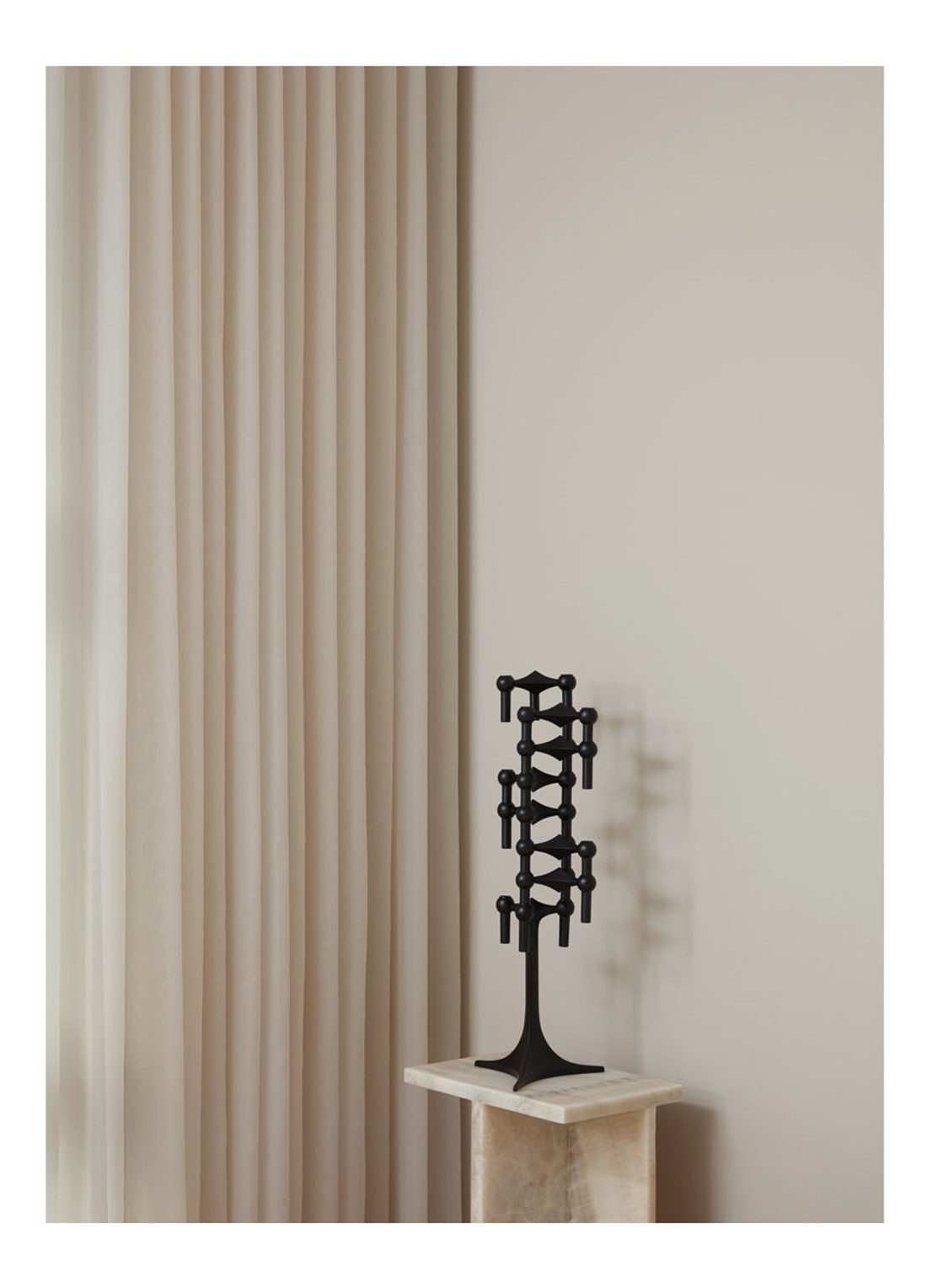 STOFF Nagel Kandelaar 6 cm - detail 6 zwart