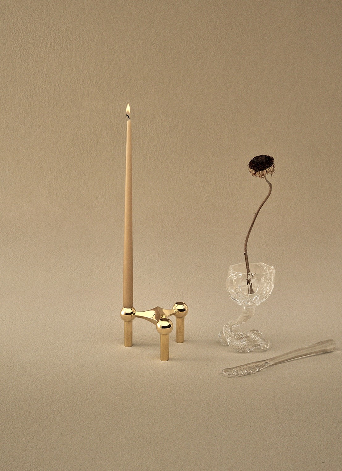 STOFF Nagel Kandelaar 6 cm - achterkant goud