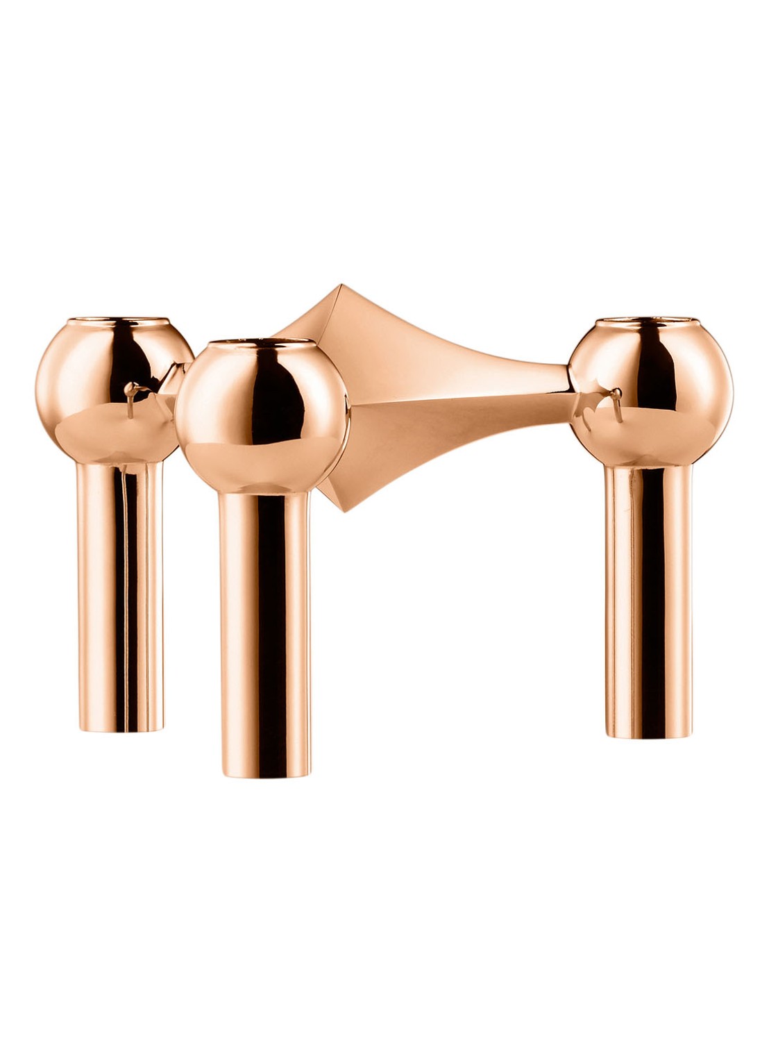 STOFF Nagel Nagel kandelaar 10,2 cm - voorkant roségoud