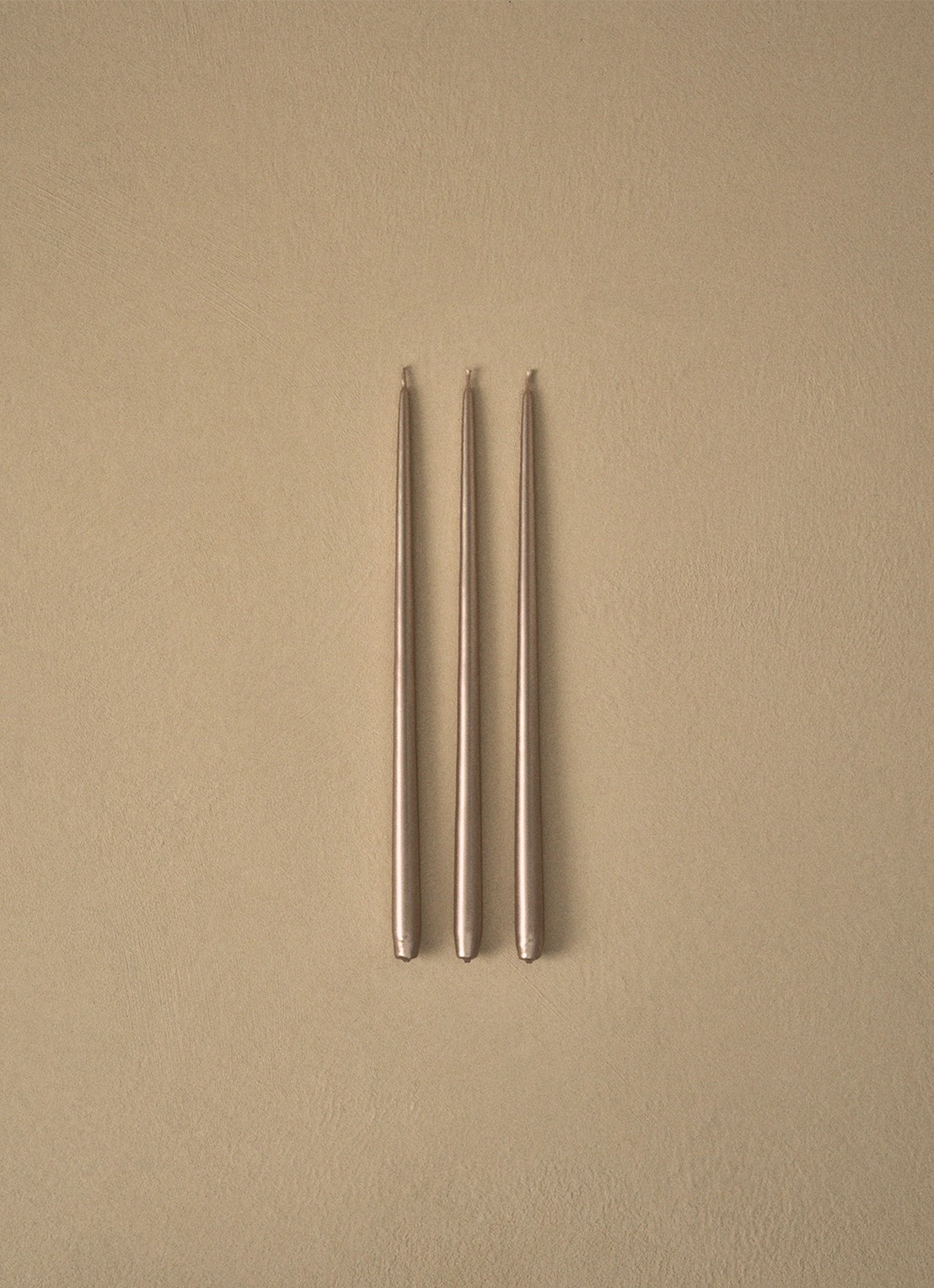 Stoff Nagel Stoff Nagel Ester & Erik kaars set van 6  - voorkant 2 beige