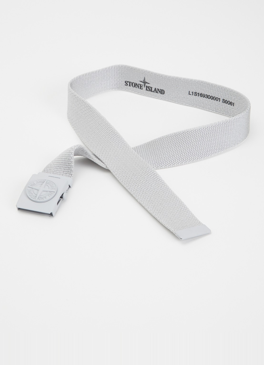 Stone Island 00001 riem met logo  - detail 2 lichtgrijs