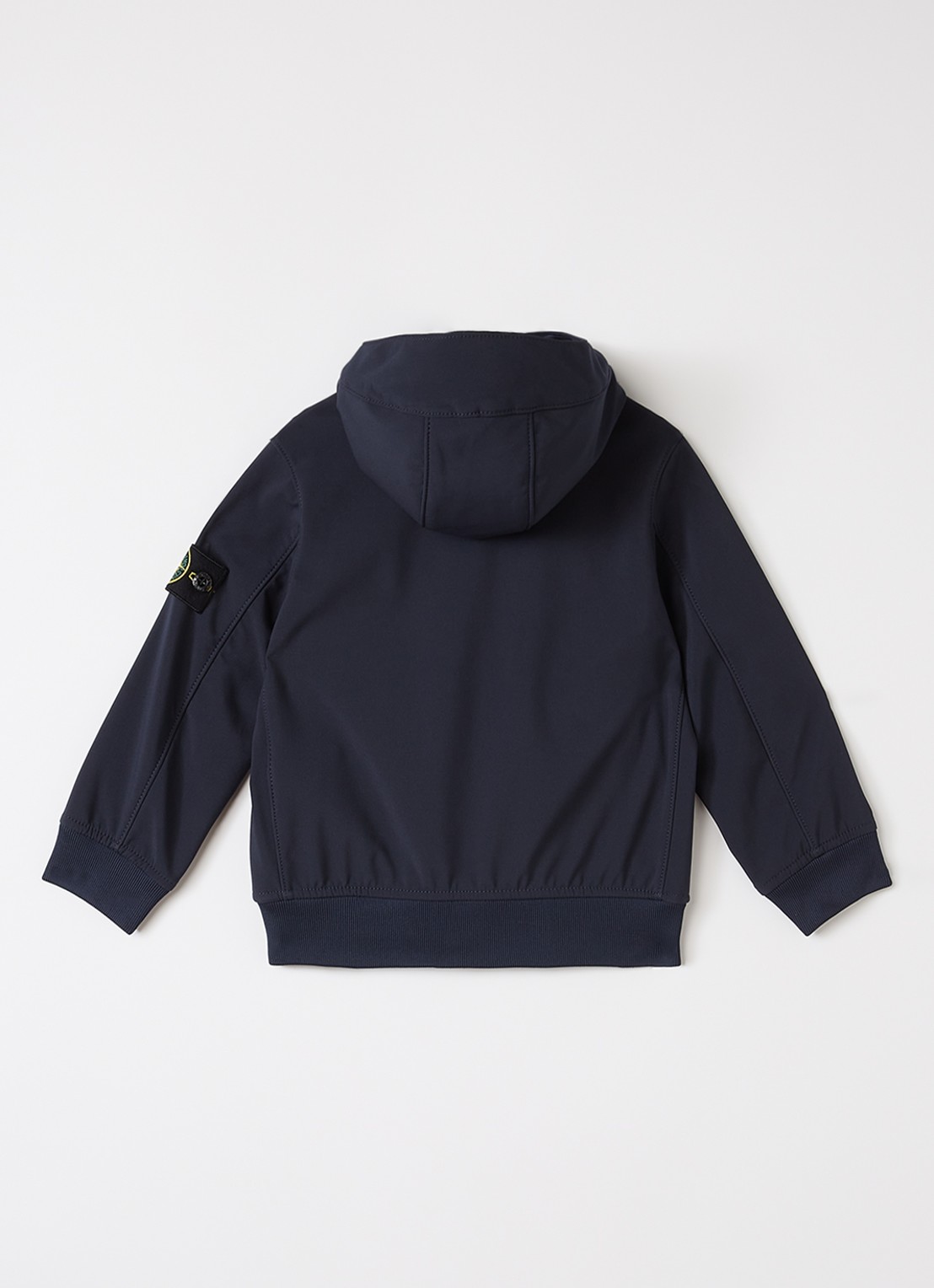 Stone Island 00001 softshell jack met logo - achterkant 3 donkerblauw