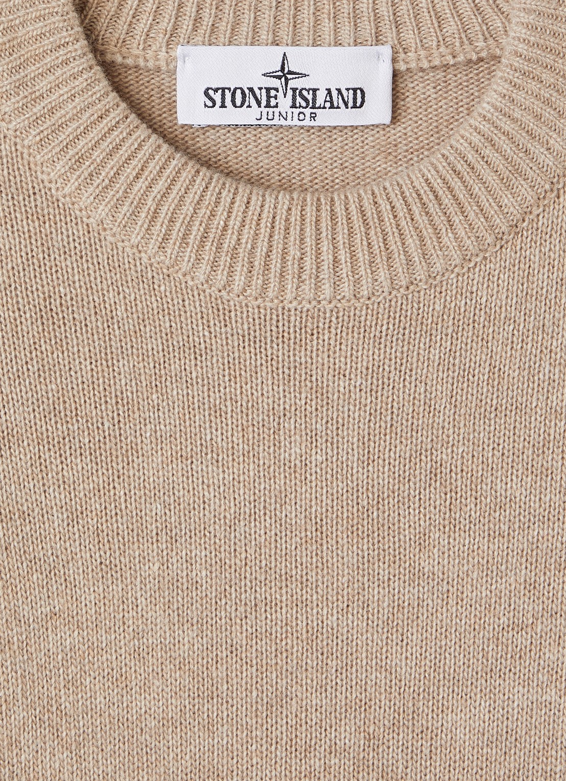 Stone Island 00002 fijngebreide trui in kasjmierblend - detail 3 beige