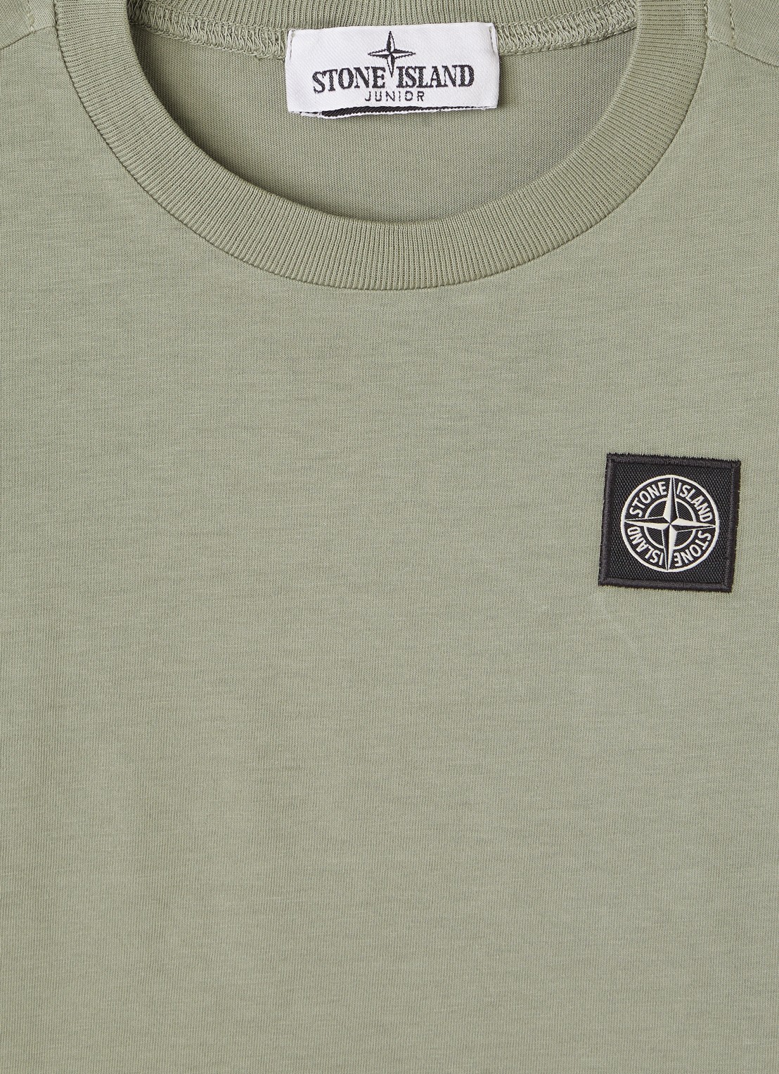 Stone Island 00002 longsleeve met logoborduring - detail antraciet