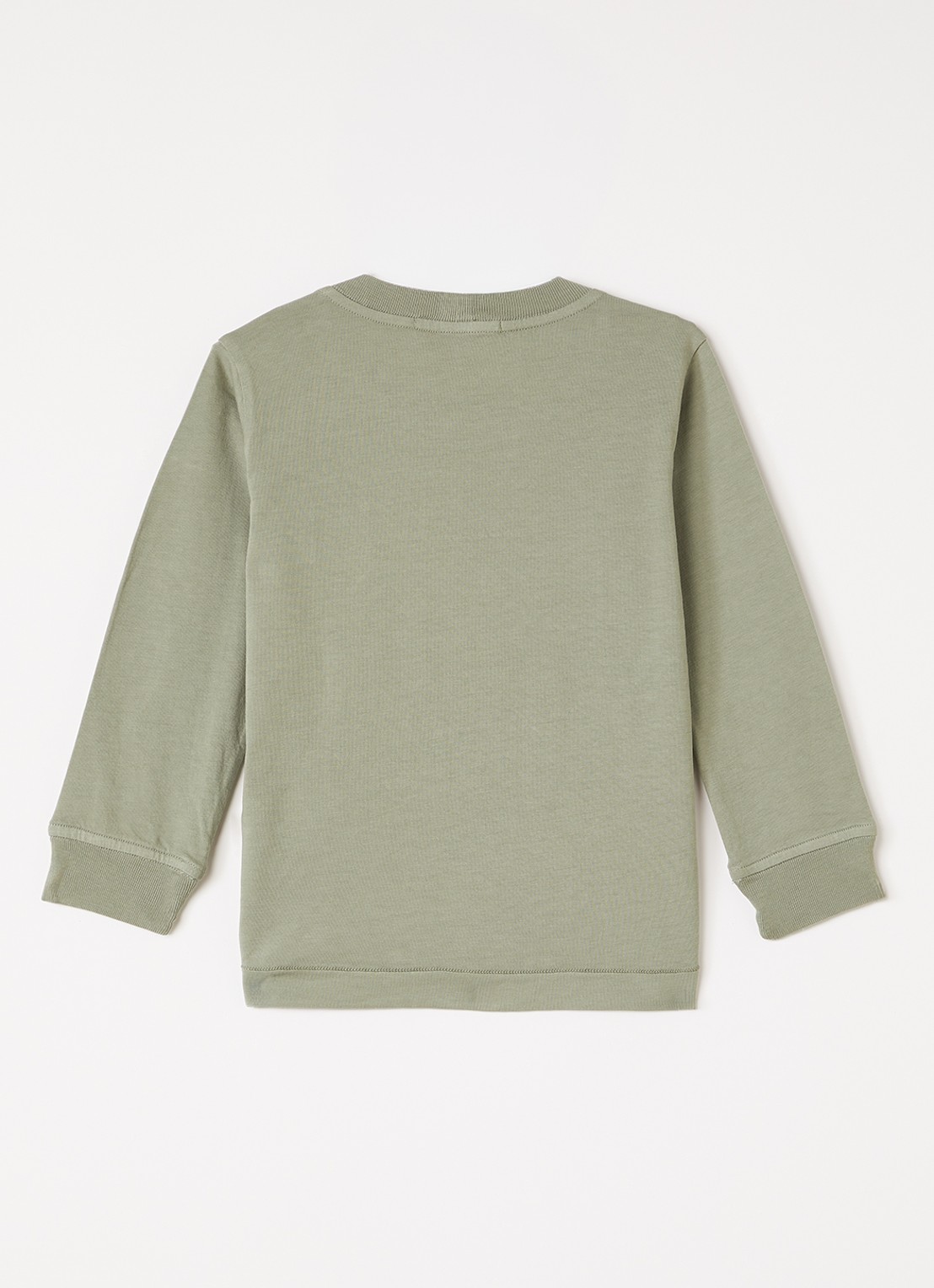 Stone Island 00002 longsleeve met logoborduring - voorkant 3 antraciet