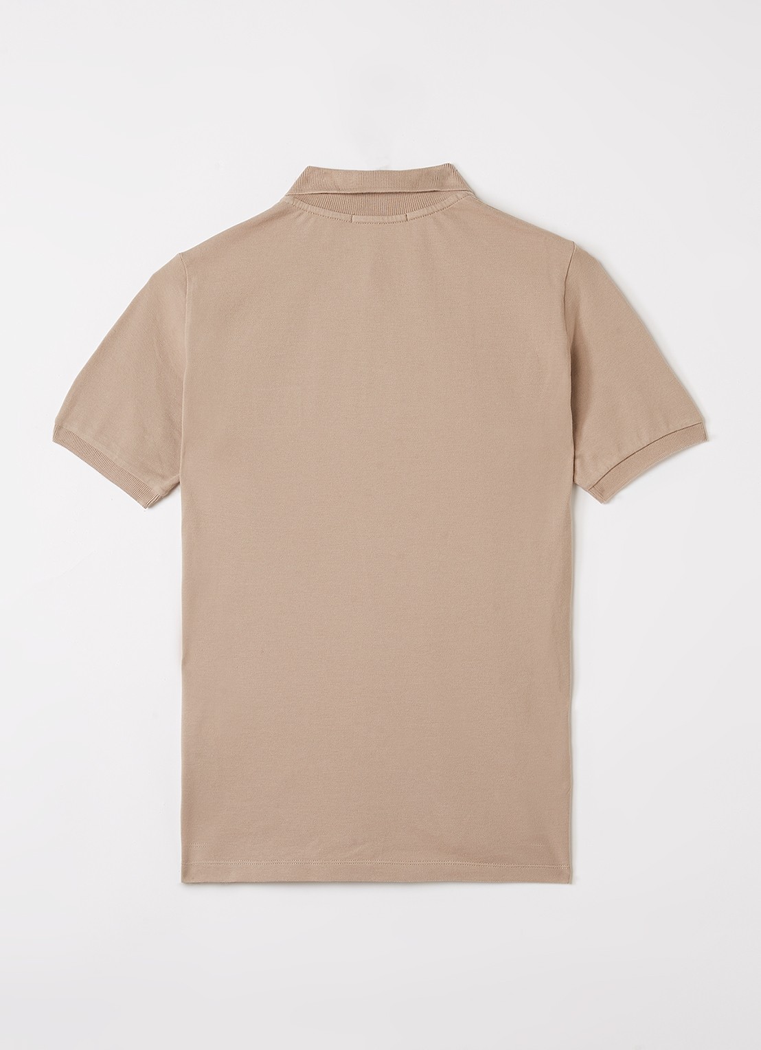 Stone Island 00002 Polo met logo - voorkant 2 donkerbeige