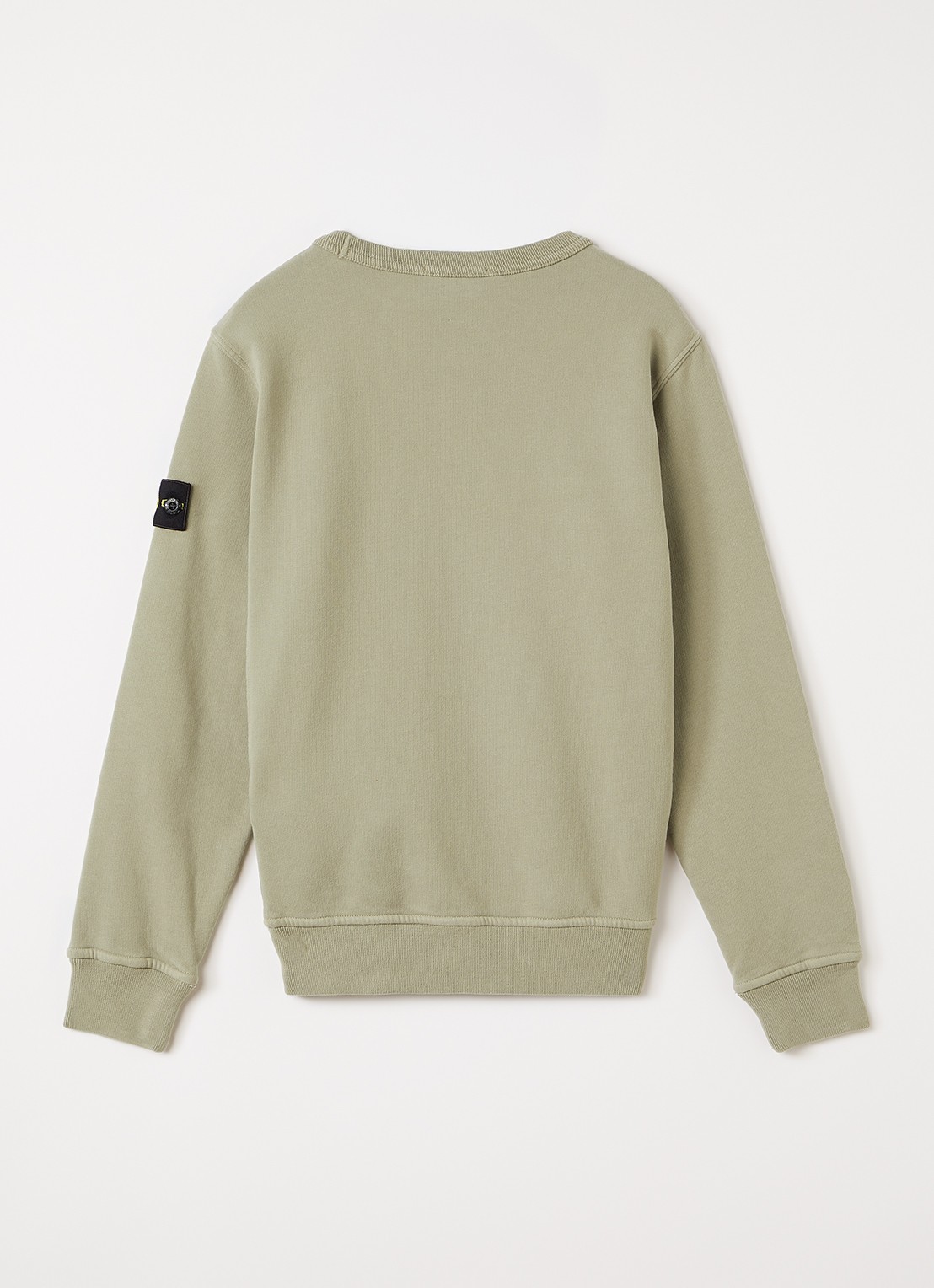 Stone Island 00002 sweater met logo - voorkant 3 lindegroen