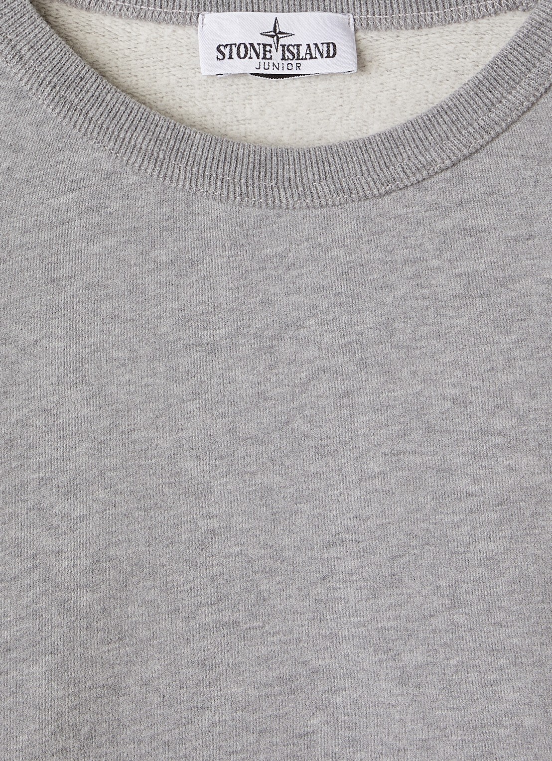 Stone Island 00002 sweater met logo - detail grijsmele