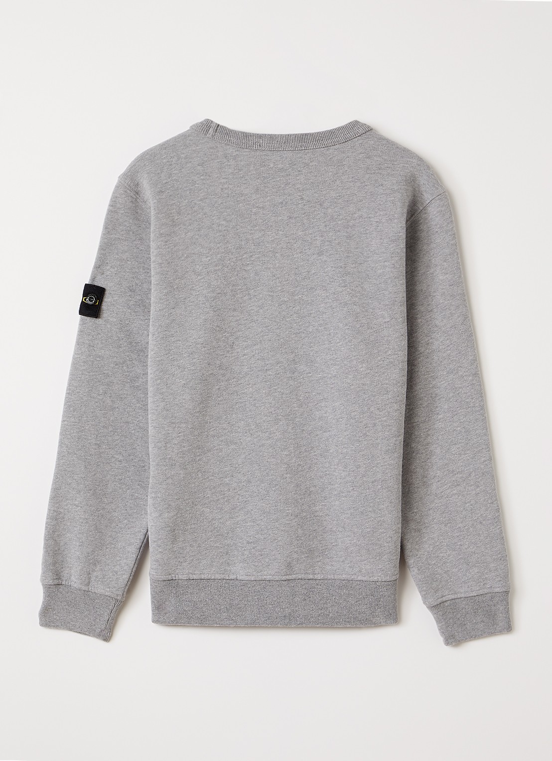 Stone Island 00002 sweater met logo - voorkant 3 grijsmele