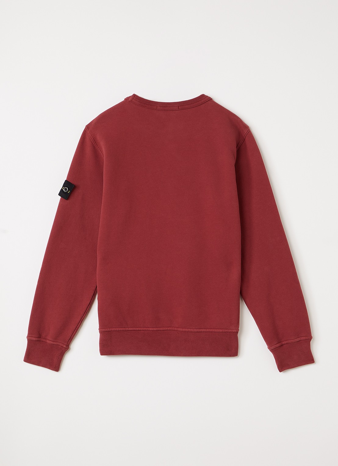 Stone Island 00002 sweater met logo - voorkant 3 steenrood