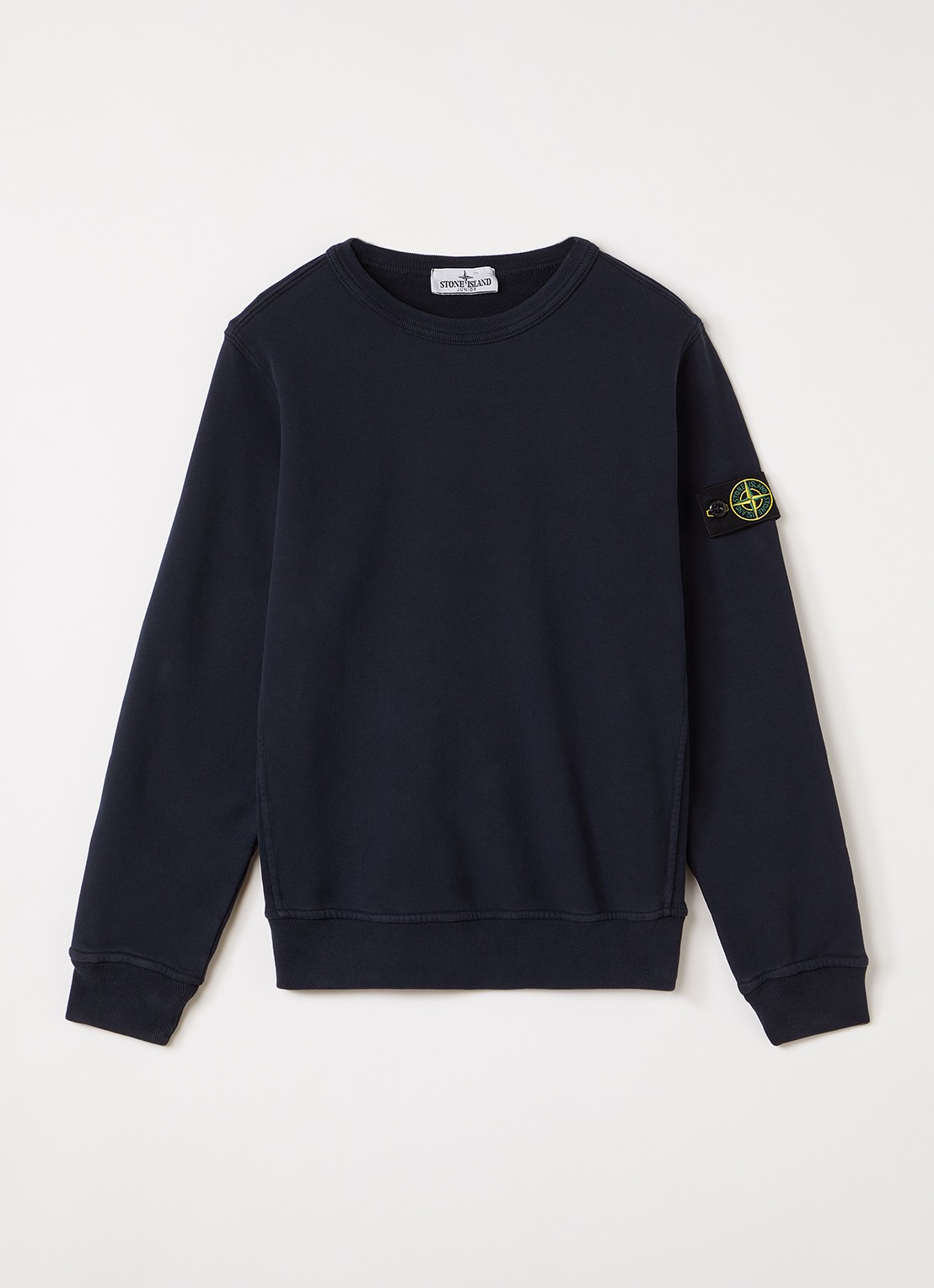 Stone Island 00002 sweater met logo - voorkant donkerblauw