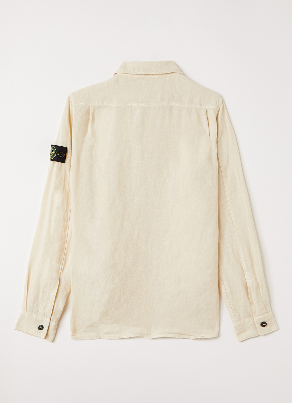 Stone Island 00003 overhemd van linnen - voorkant 2 beige