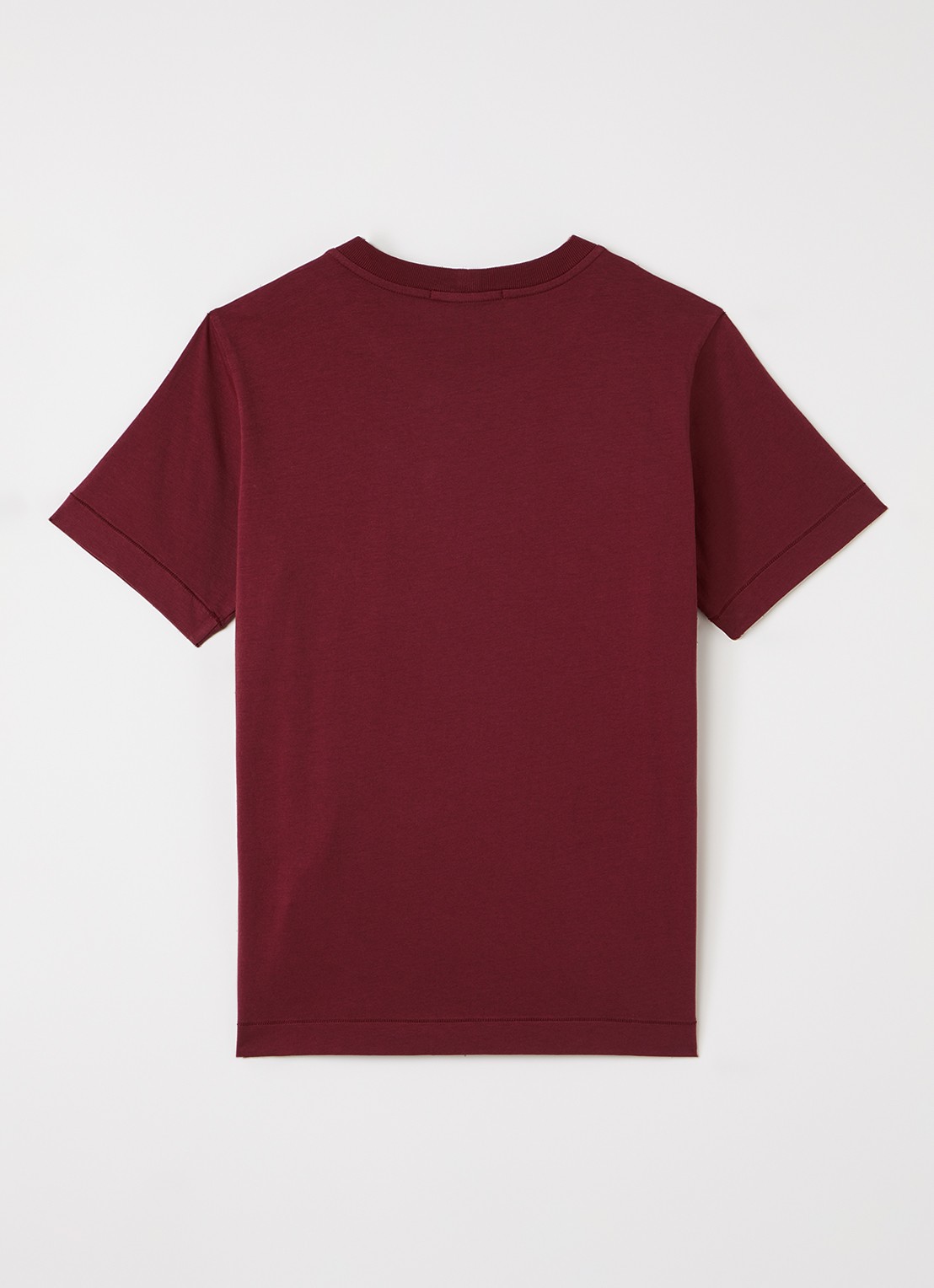 Stone Island 00003 T-shirt met logo - voorkant 2 bordeauxrood