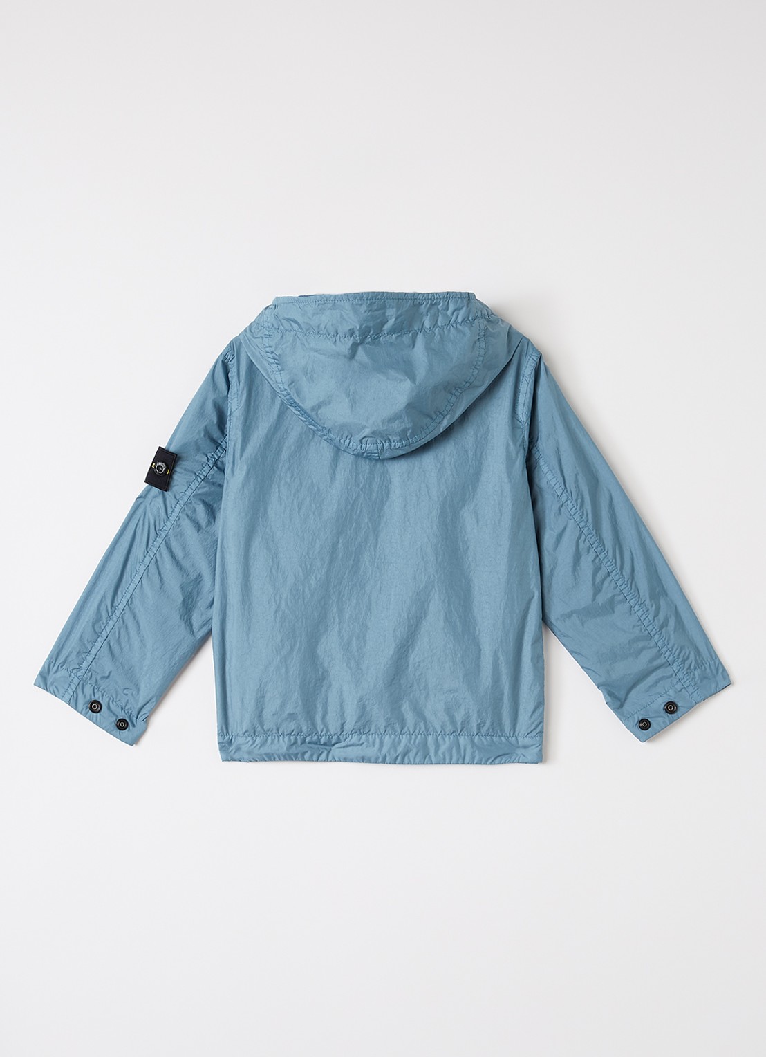 Stone Island 00003 windjack met logo - achterkant 3 blauwgrijs