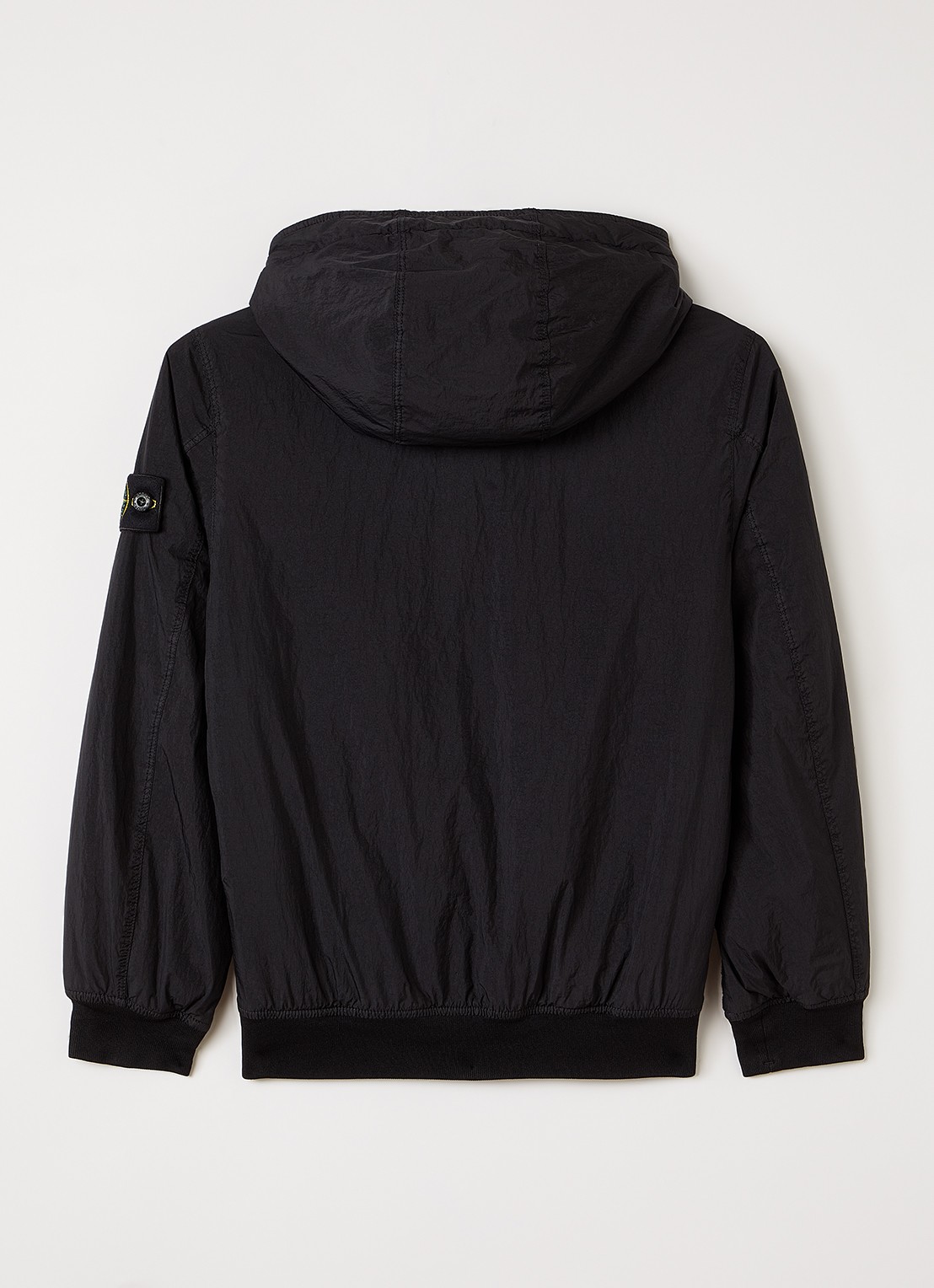 Stone Island 00003 windjack met logo - achterkant 3 zwart