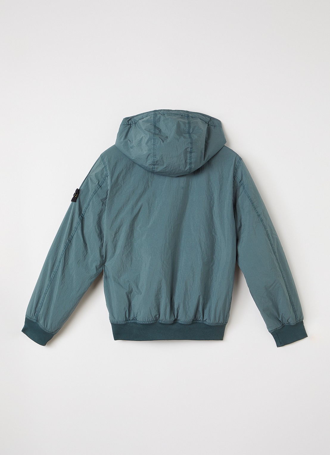 Stone Island 00003 windjack met logo - achterkant 3 zeegroen
