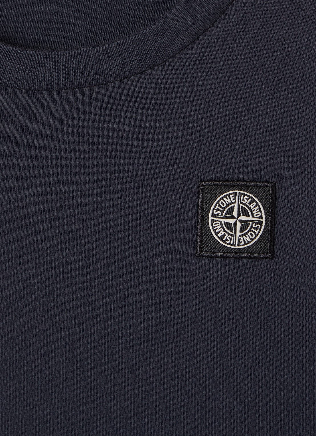 Stone Island 00004 longsleeve met logo - detail donkerblauw