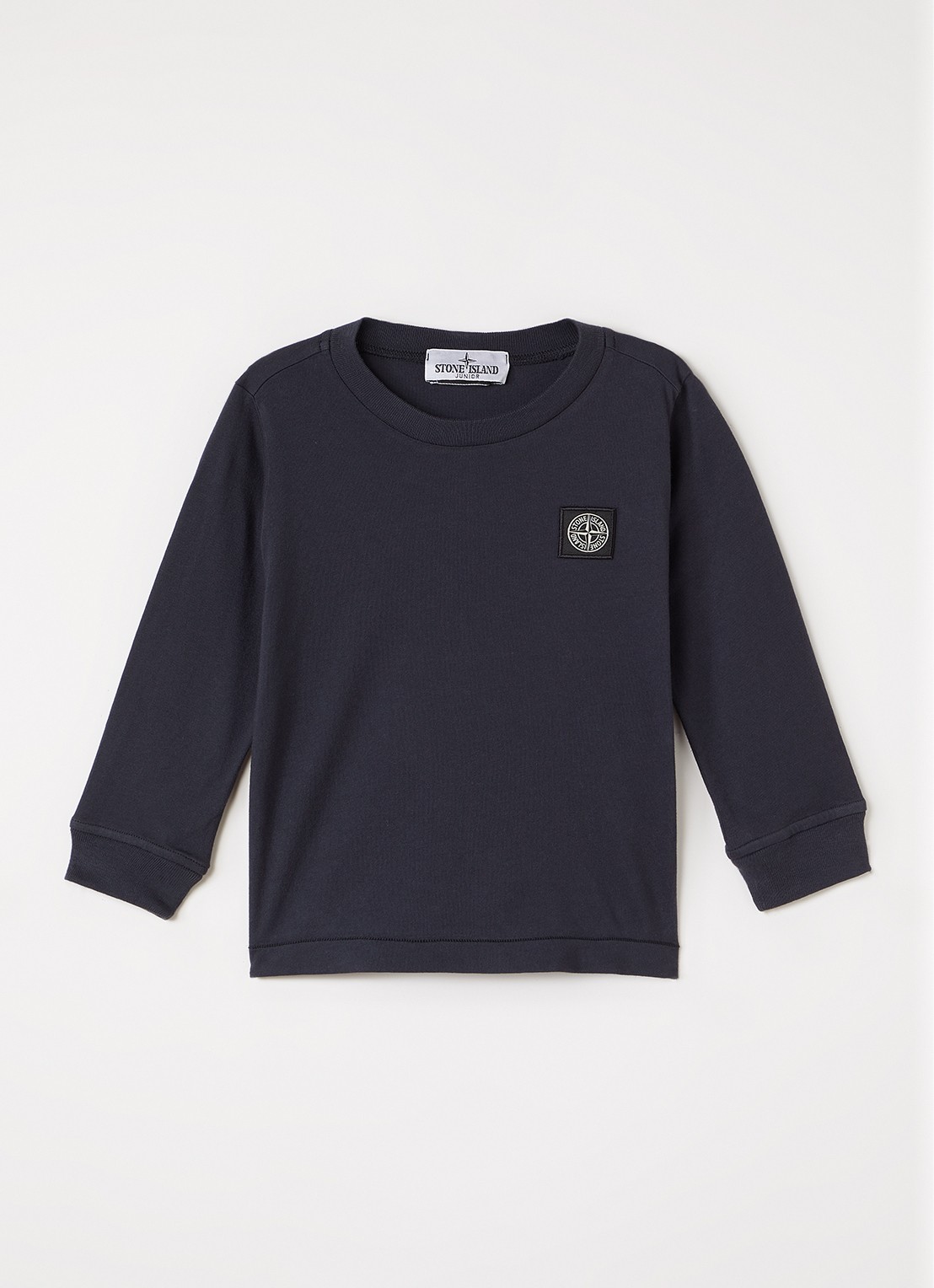 Stone Island 00004 longsleeve met logo - voorkant 2 donkerblauw