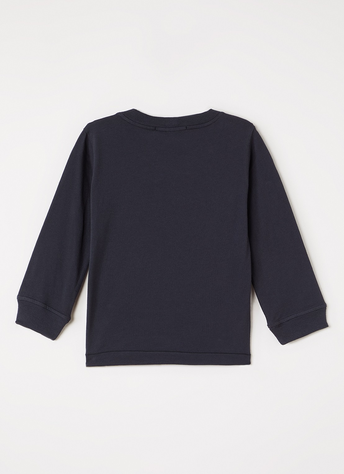 Stone Island 00004 longsleeve met logo - voorkant 3 donkerblauw