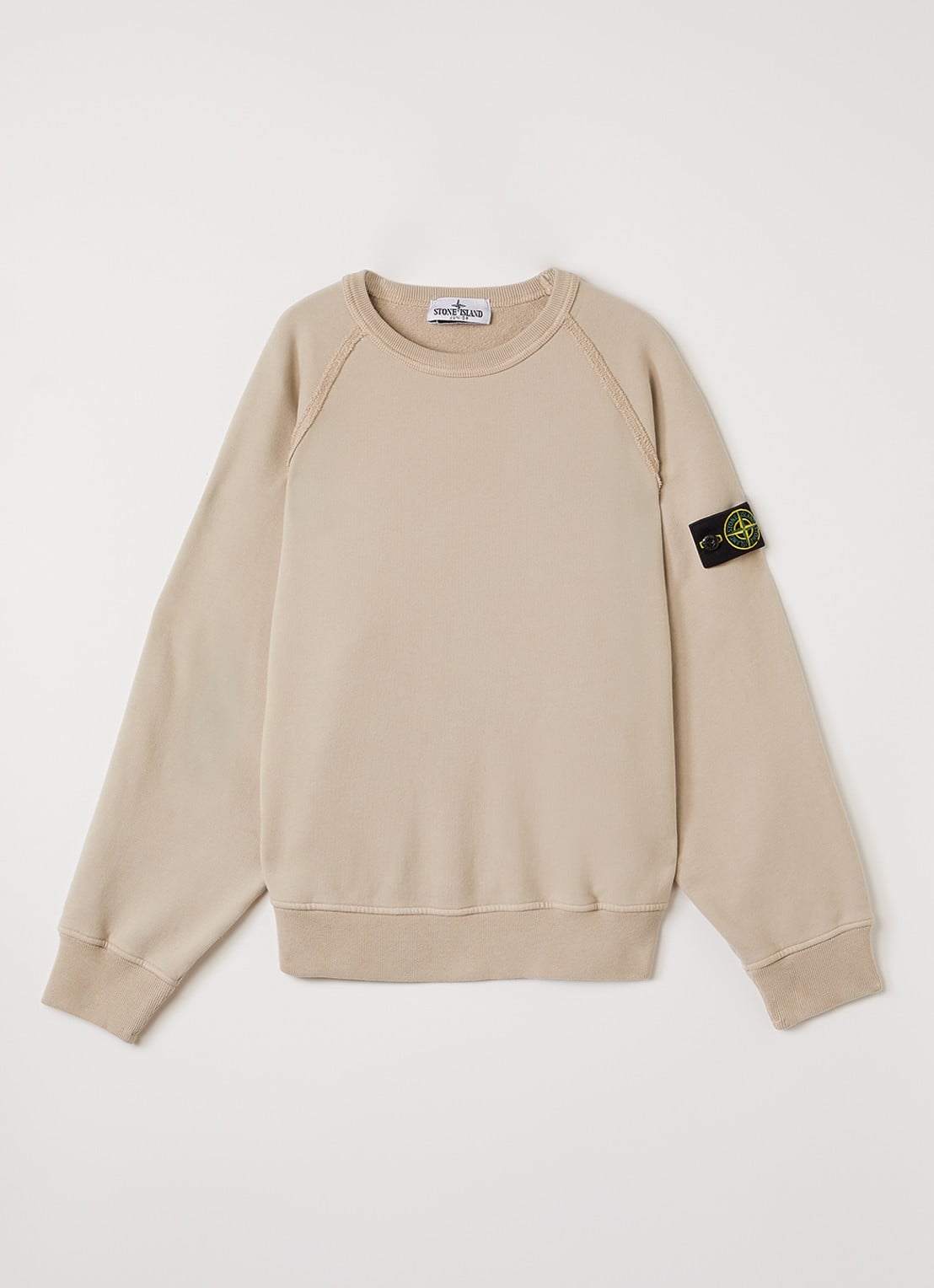 Stone Island 00007 sweater met logo - voorkant 2 beige