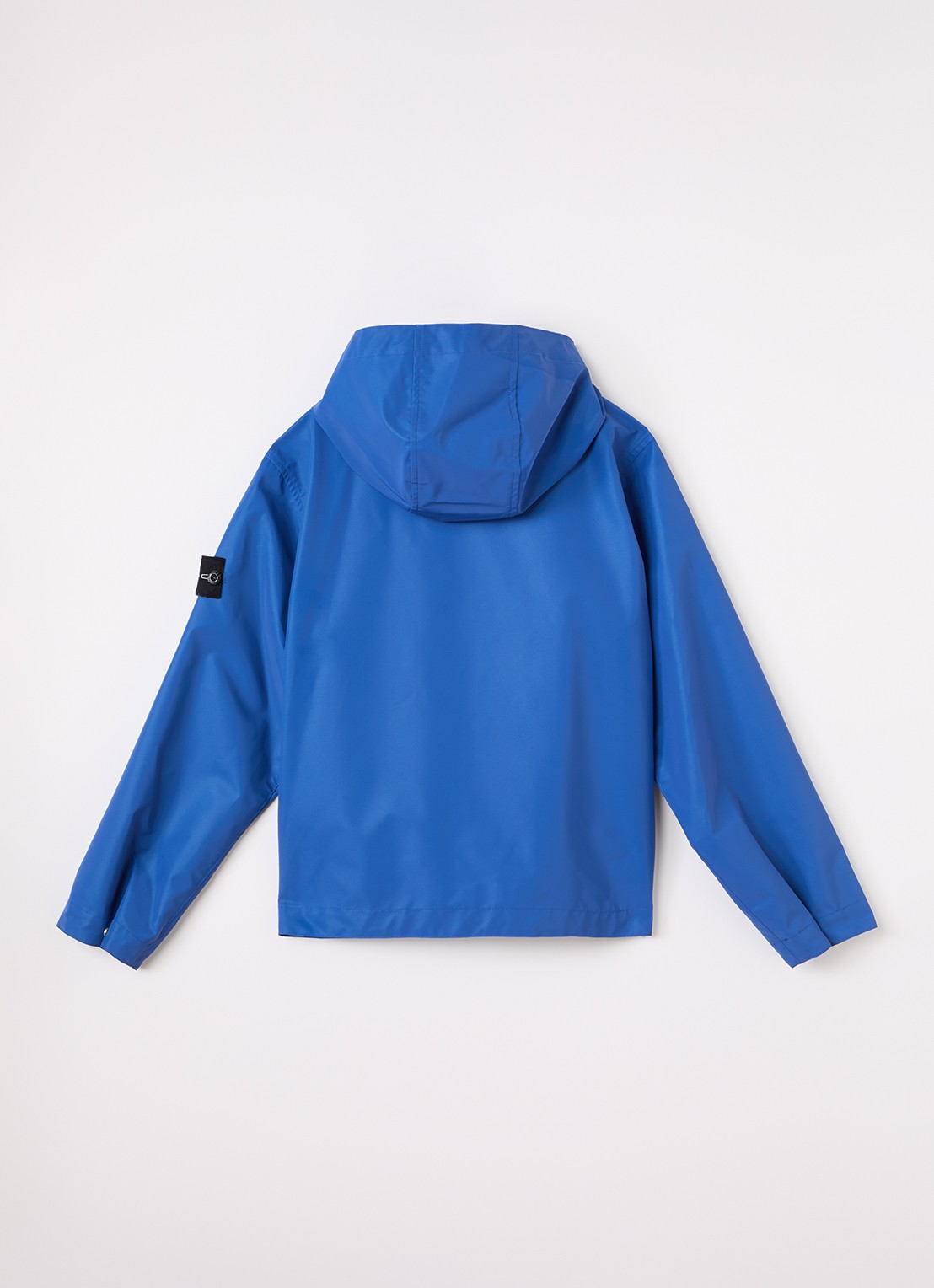 Stone Island 00008 parka met logo  - achterkant blauw