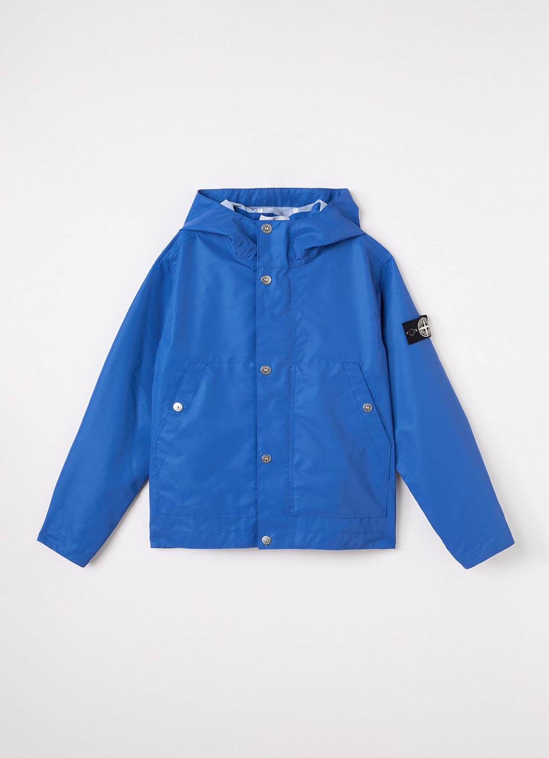 Stone Island 00008 parka met logo  - voorkant 2 blauw