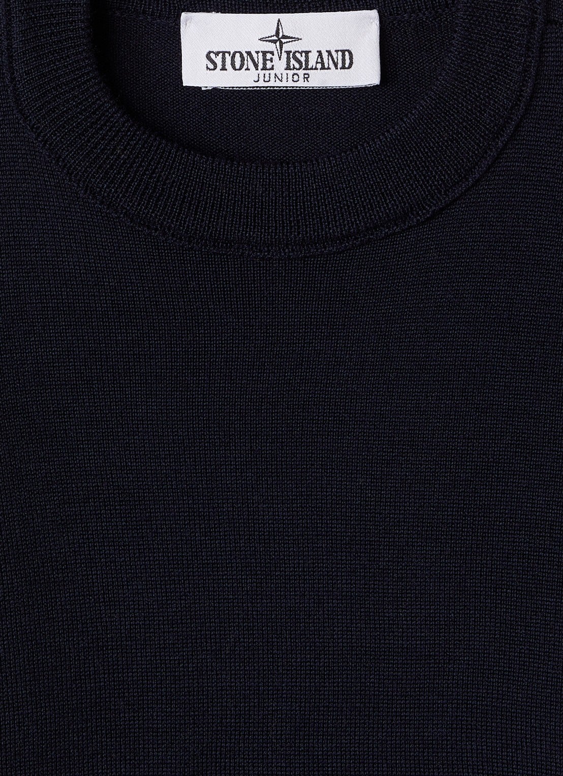 Stone Island 00009 fijngebreide pullover van scheerwol - detail 3 donkerblauw