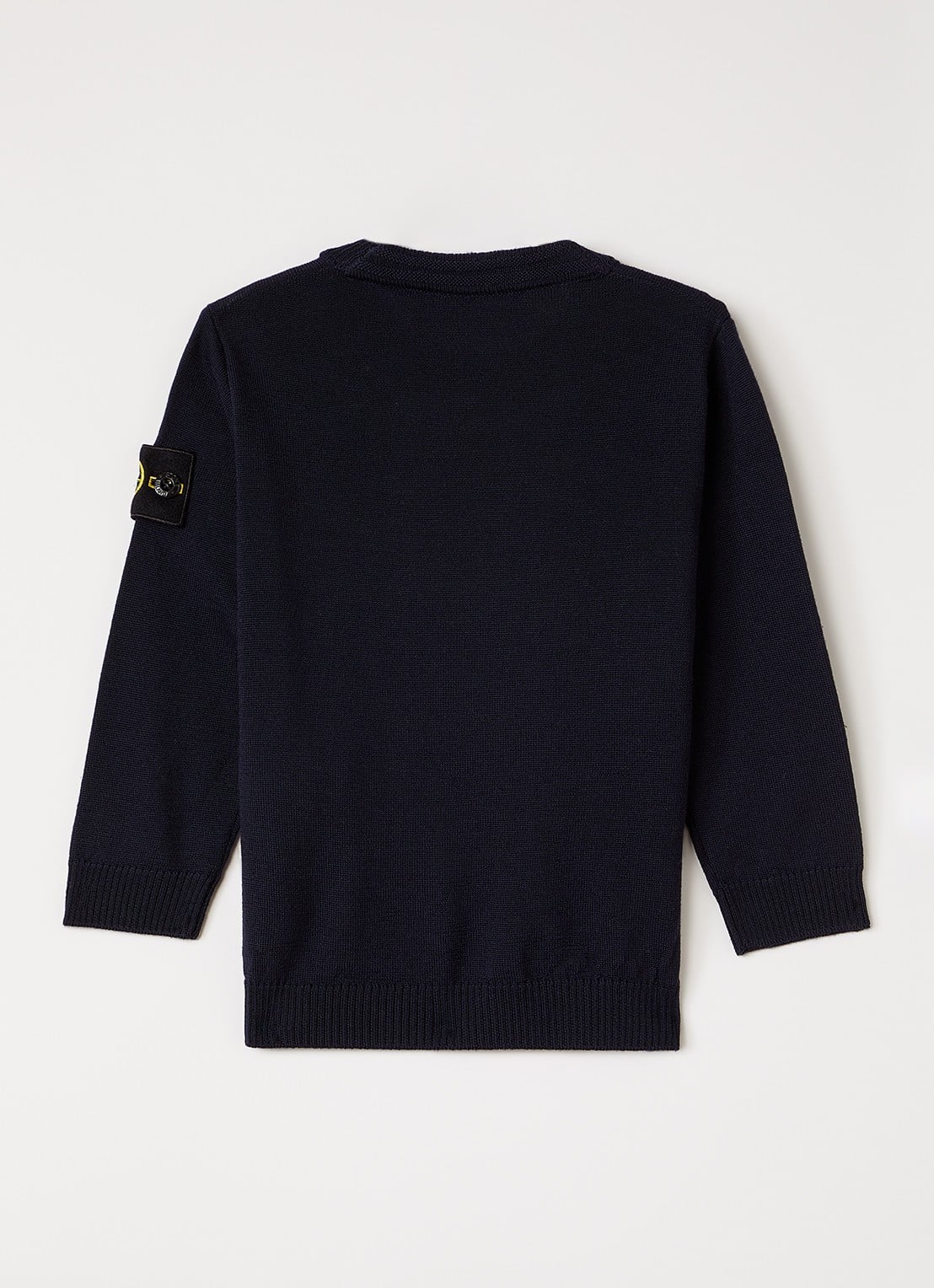 Stone Island 00009 fijngebreide pullover van scheerwol - voorkant 2 donkerblauw