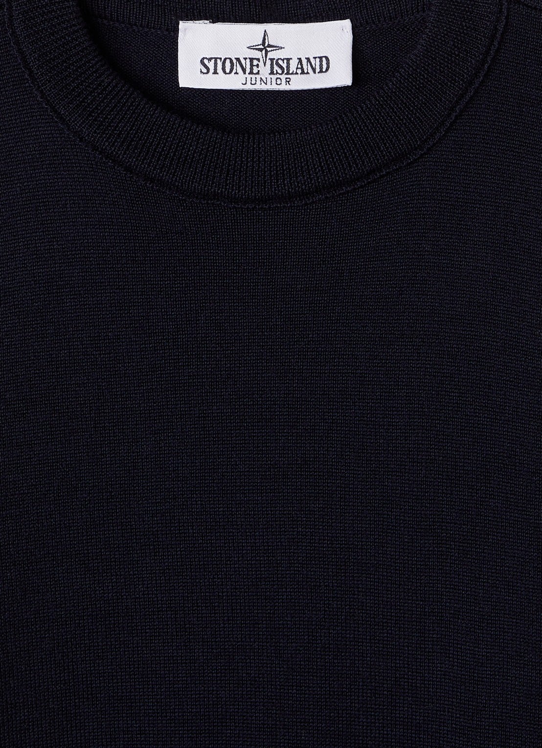 Stone Island 00009 fijngebreide pullover van scheerwol - detail 3 donkerblauw