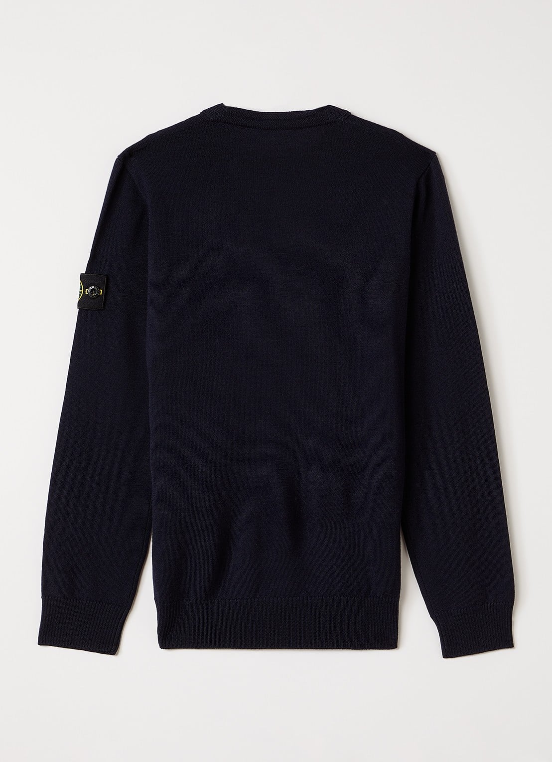 Stone Island 00009 fijngebreide pullover van scheerwol - voorkant 2 donkerblauw