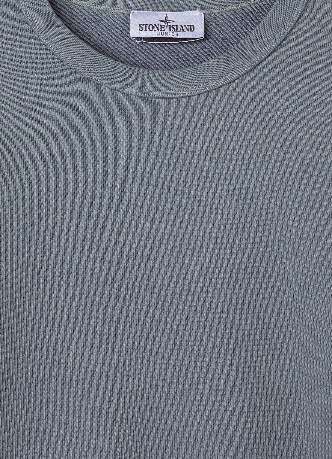 Stone Island 00009 sweater met logo - detail staalblauw