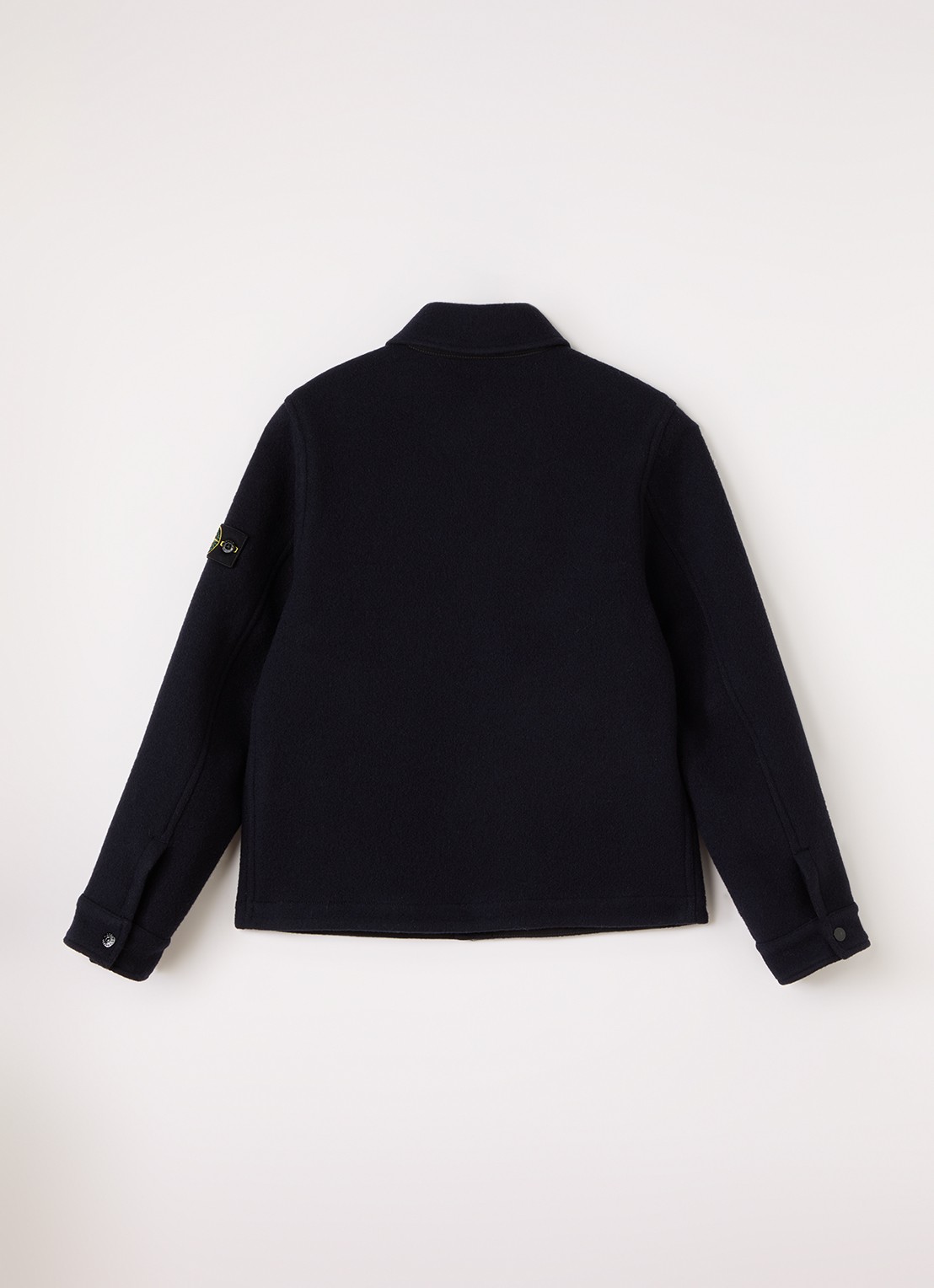 Stone Island 00010 jack van wol - achterkant donkerblauw