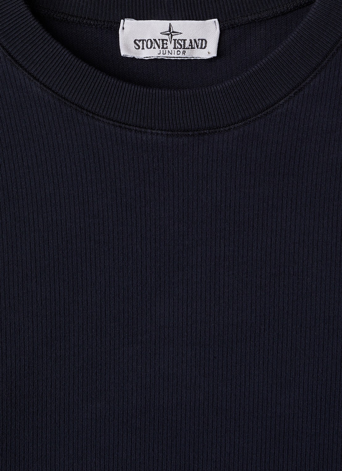 Stone Island 00010 sweater met logo - detail donkerblauw